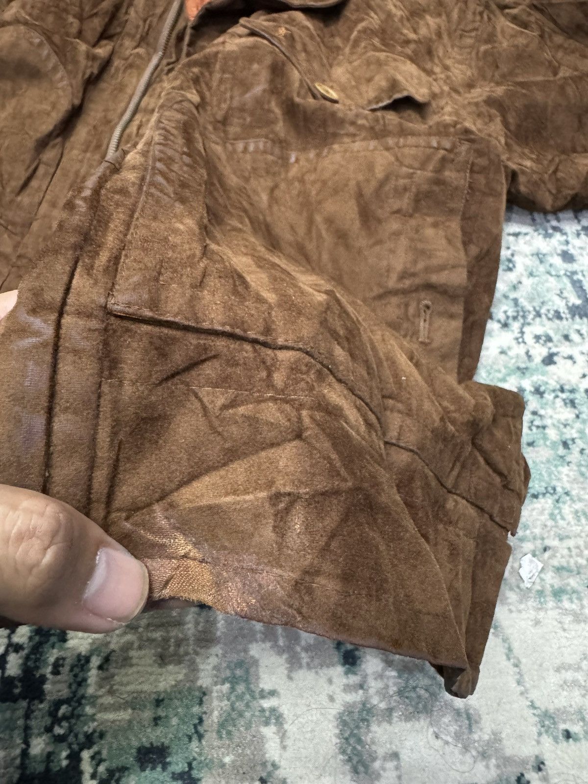 Yves Saint Laurent VINTAGE 90s YVES SAINT LAURENT SUEDE BOMBER JACKET Size US M / EU 48-50 / 2 - 11 Thumbnail