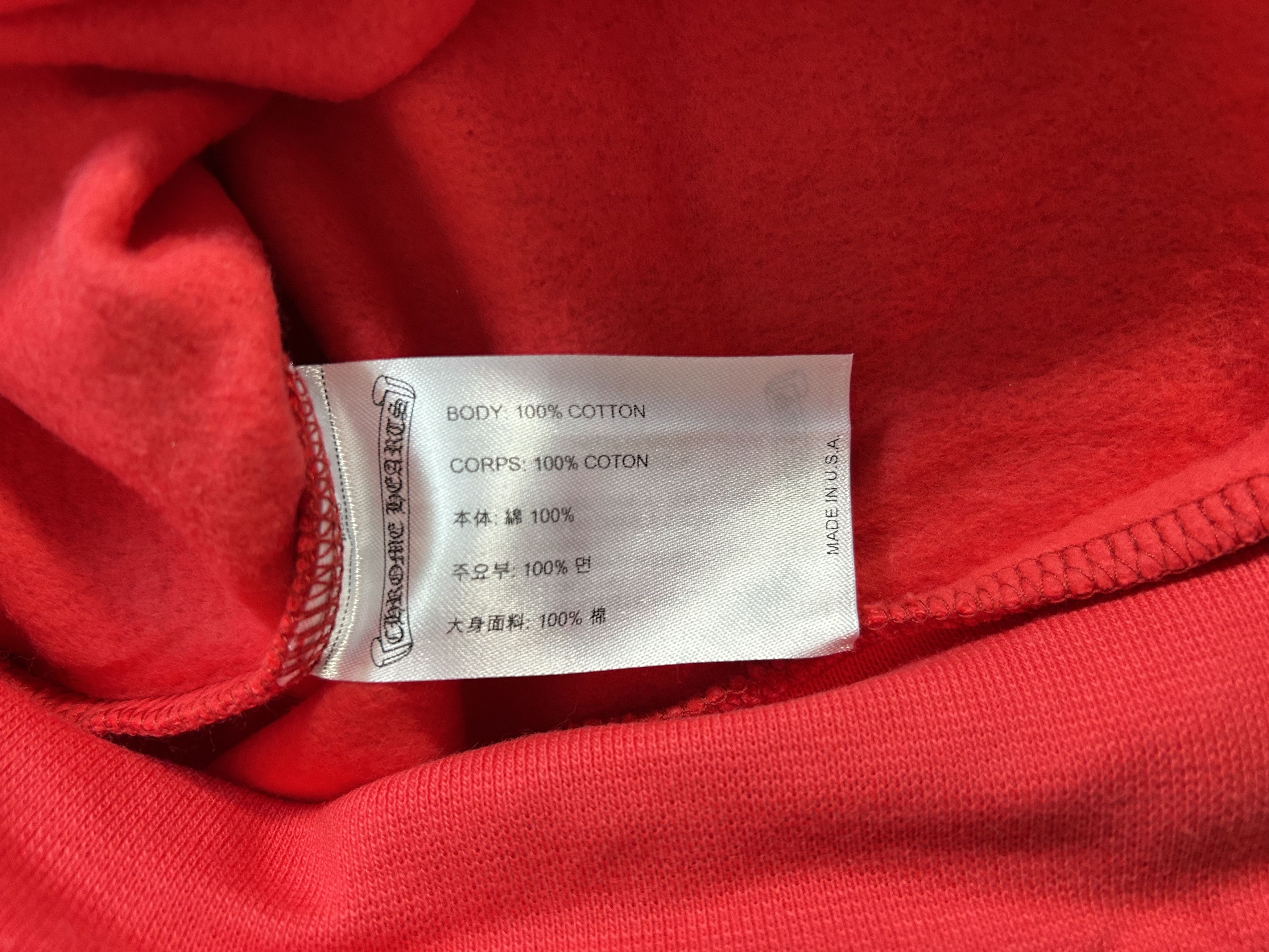 Chrome Hearts Chrome Hearts Red Stencil Web Hoodie Red Size US L / EU 52-54 / 3 - 4 Thumbnail