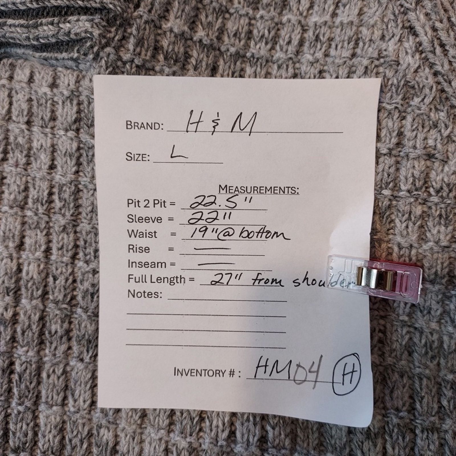 H&M H&M Men’s Gray Knit Wool Blend Turtleneck Pullover Sweater Size US L / EU 52-54 / 3 - 6 Thumbnail