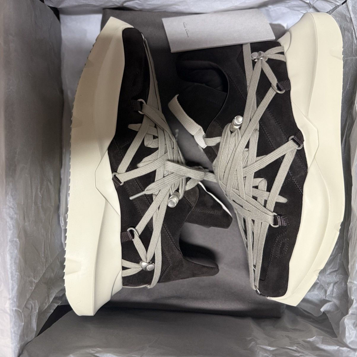 Rick Owens Rick Owens Megalace Geth Runner Mahogany/Milk Size US 8 / EU 41 - 3 Thumbnail
