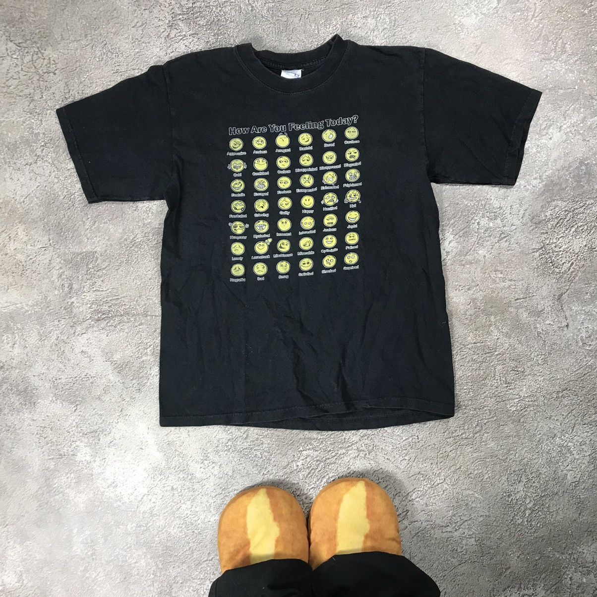Vintage Vintage Y2K Graphic Tee Emotion Chart Streetwear Rave Black Size US M / EU 48-50 / 2 - 2 Thumbnail