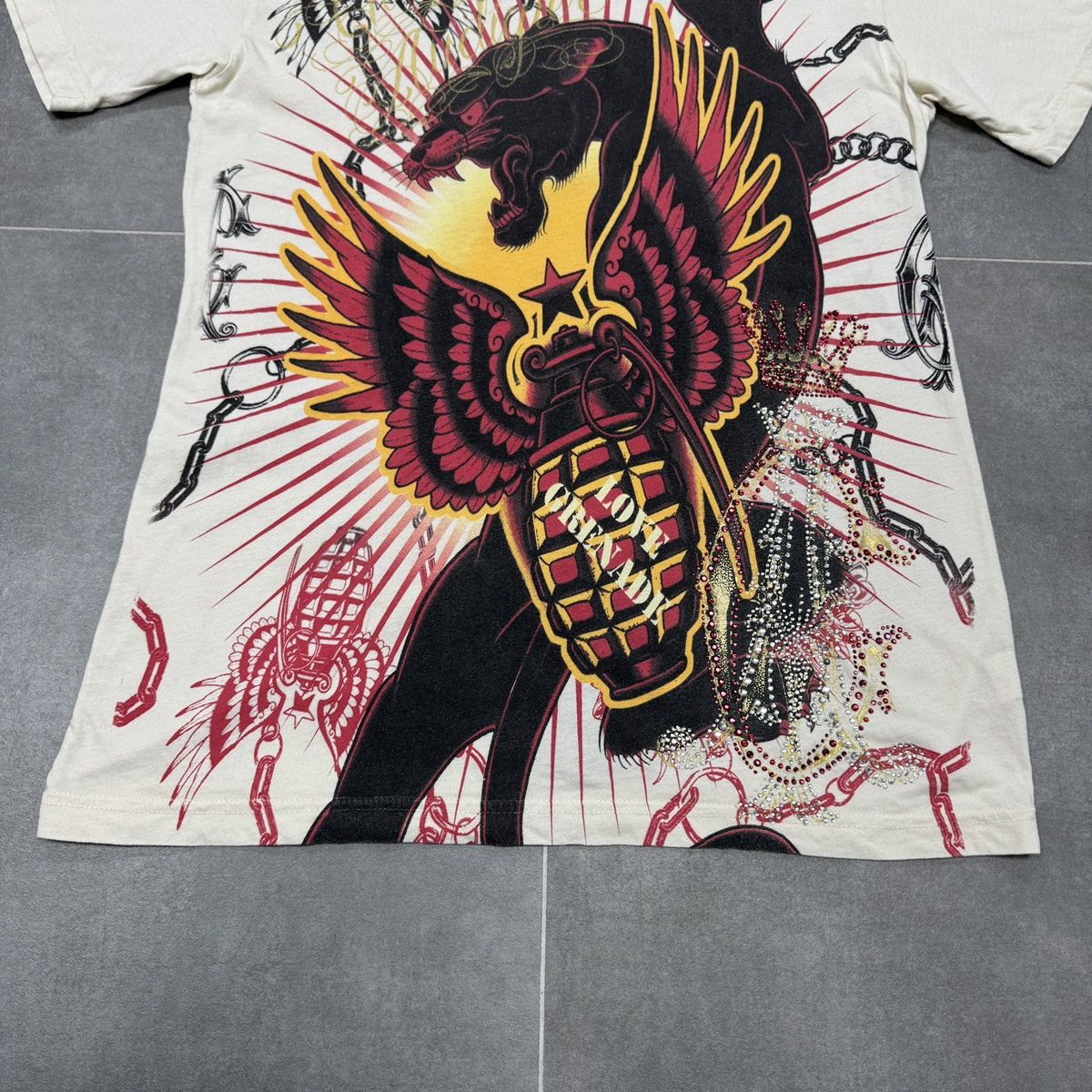 Christian Audigier × Ed Hardy Christian Audigier Los Angeles Tattoo Y2K Hip Hop T-Shirt Size US S / EU 44-46 / 1 - 4 Thumbnail