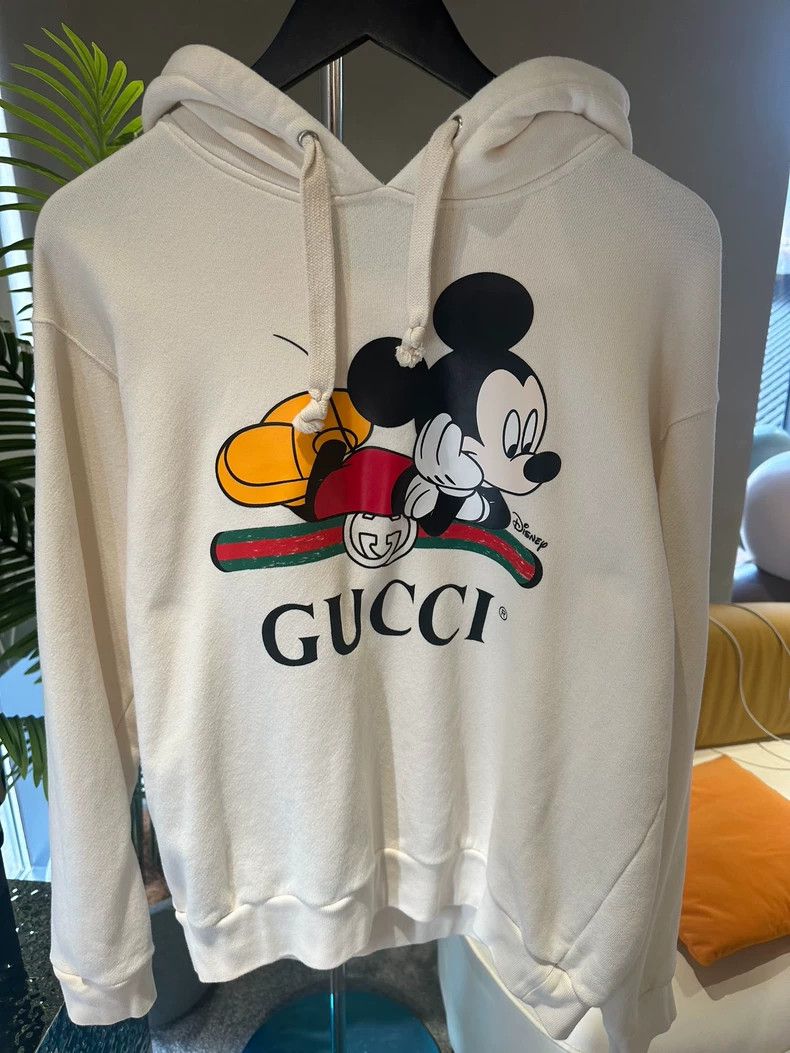 Gucci Gucci Disney co-branded Mickey Mouse white sweatshirt 2502- Size US S / EU 44-46 / 1 - 1 Thumbnail