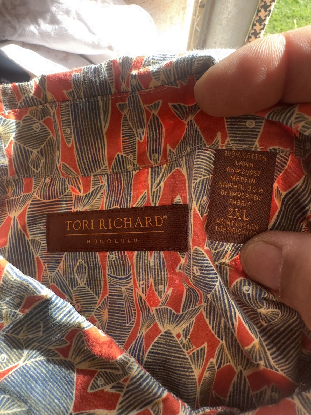 Tori Richard PreOwned Tori Richard Hawaiian Fishes Red/Blue Men's XXL Size US XXL / EU 58 / 5 - 4 Thumbnail