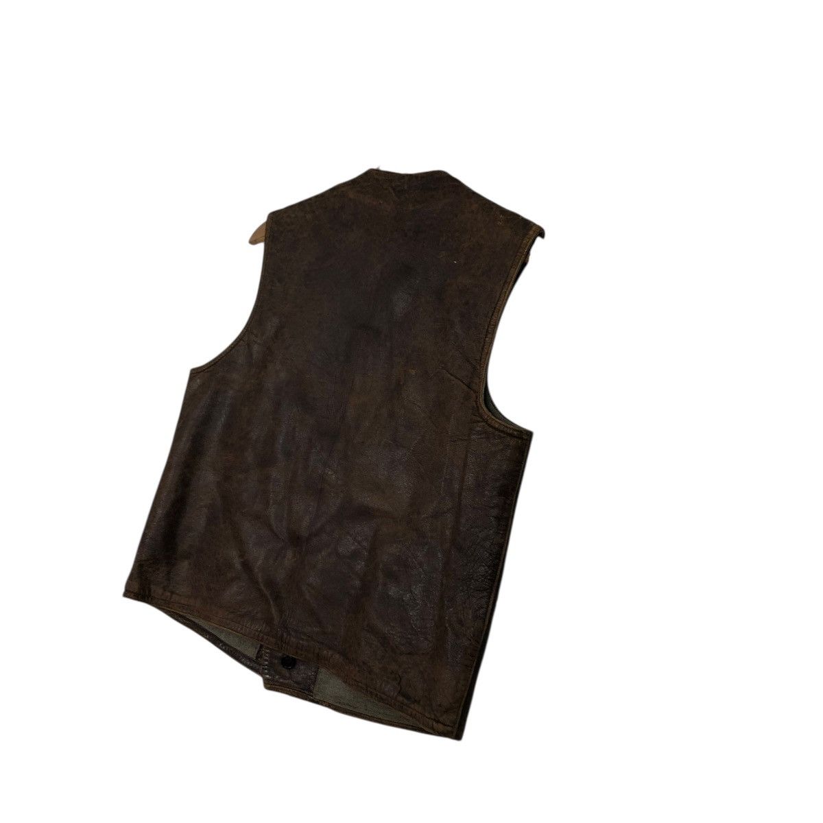 Japanese Brand 🔥RICH BROWN VINTAGE VEST LEATHER JACKET ISSEY MIYAKE Size US M / EU 48-50 / 2 - 12 Thumbnail