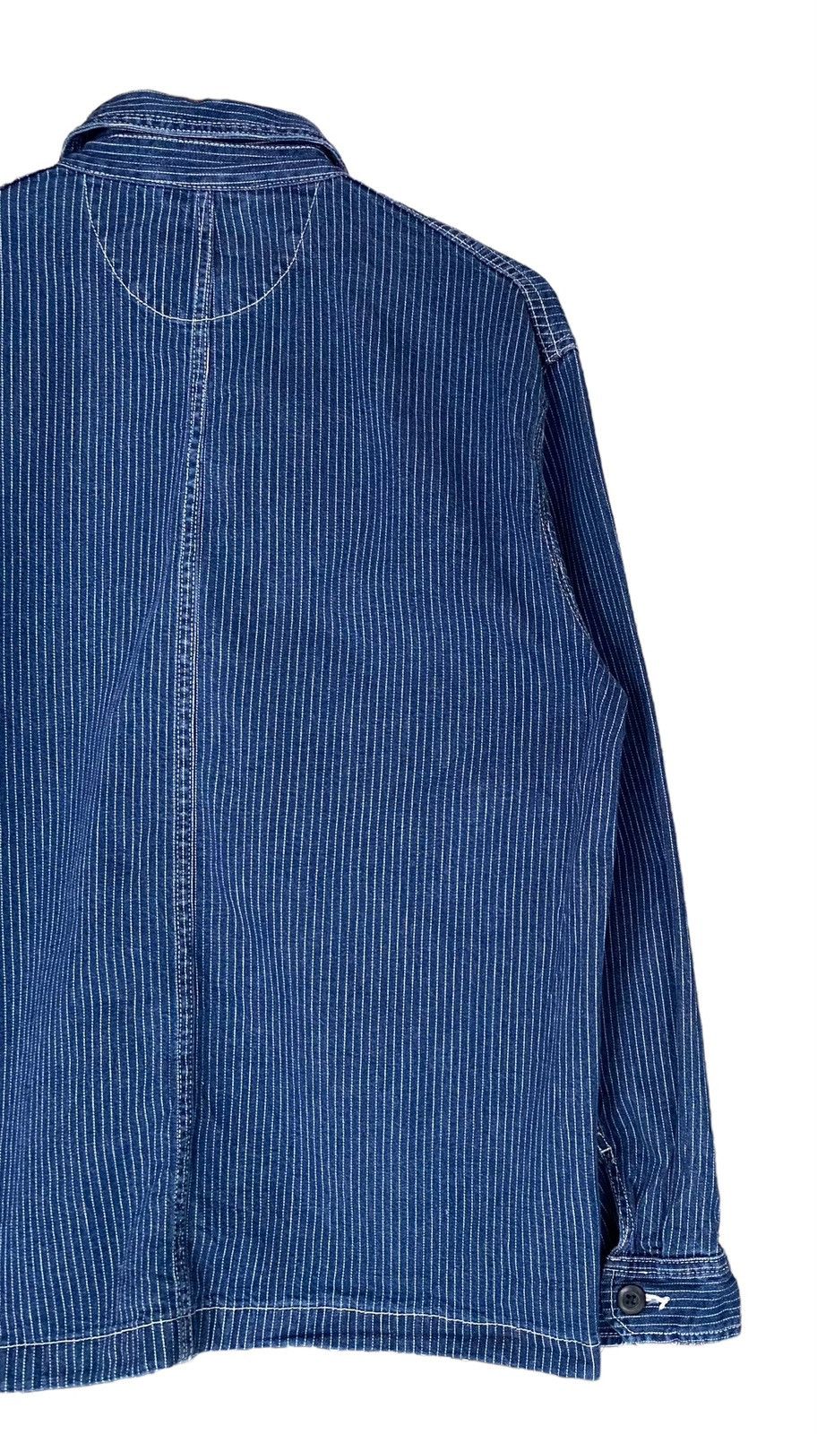 Uniqlo Rare UNIQLO Wabash Stripes Chore Denim Jacket sz M Size US M / EU 48-50 / 2 - 8 Thumbnail