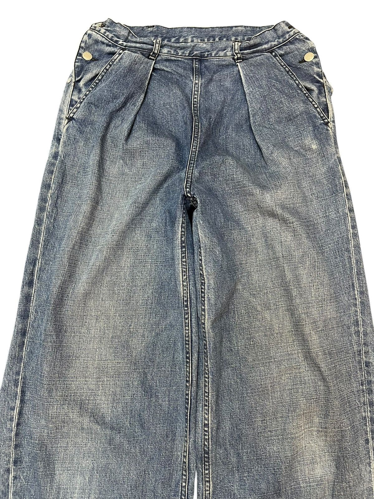 Japanese Brand × Vintage Vintage Macphee Double Side Button Baggy Denim Size US 27 - 2 Thumbnail