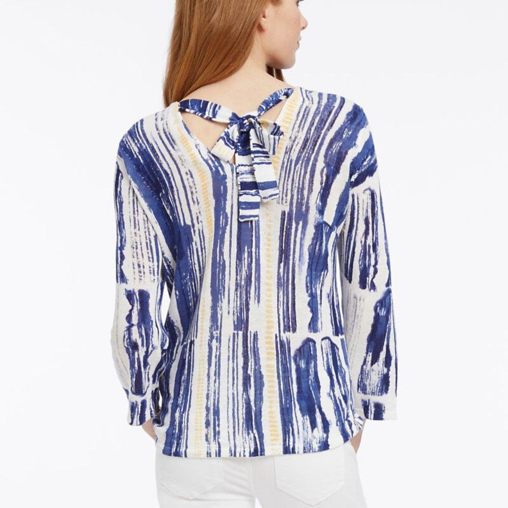 NIC+ZOE Nic + Zoe SAIL AWAY TOP Tunic Blue White Size S Size S / US 4 / IT 40 - 2 Thumbnail