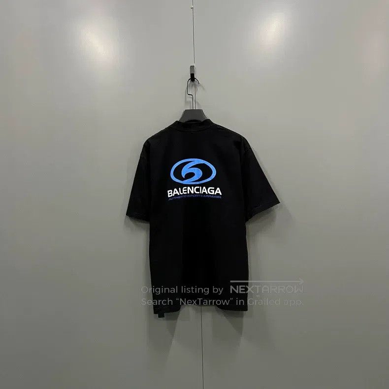 Balenciaga Balenciaga Blue Logo Printed Short Sleeve Size US XS / EU 42 / 0 - 2 Thumbnail
