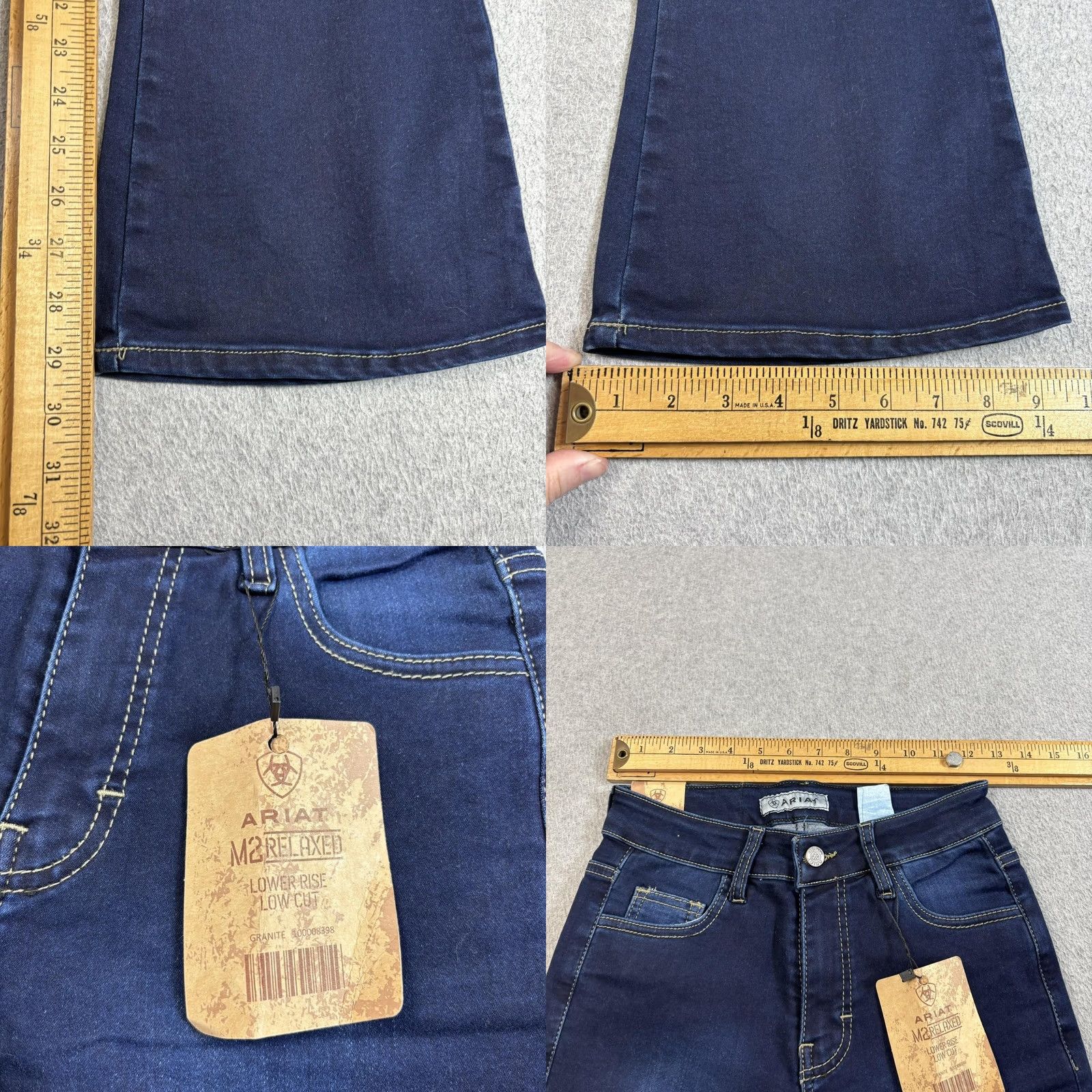 Ariat Ariat Jeans 5 Dark Wash M2 Mid Rise Bootcut Embroidered Back Juniors Size 27" / US 4 / IT 40 - 8 Thumbnail