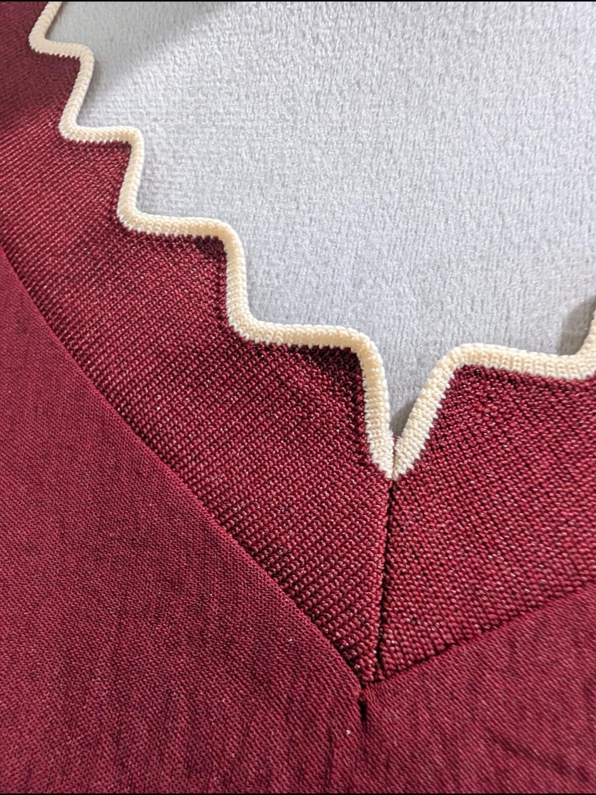Other Women’s Burgundy V-Neck Long-Sleeve Tunic Size M / US 6-8 / IT 42-44 - 3 Thumbnail