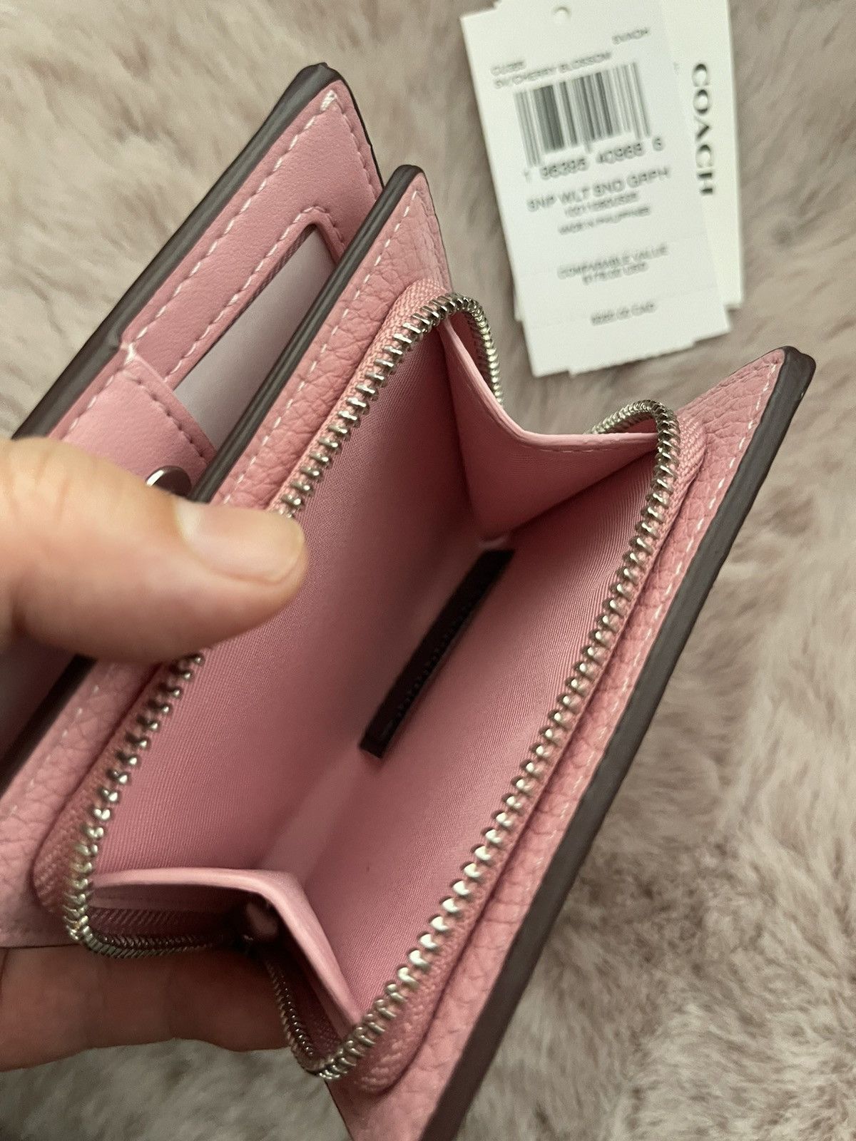 Coach Coach Pink Leather Zip Around Wallet Size ONE SIZE - 5 Thumbnail