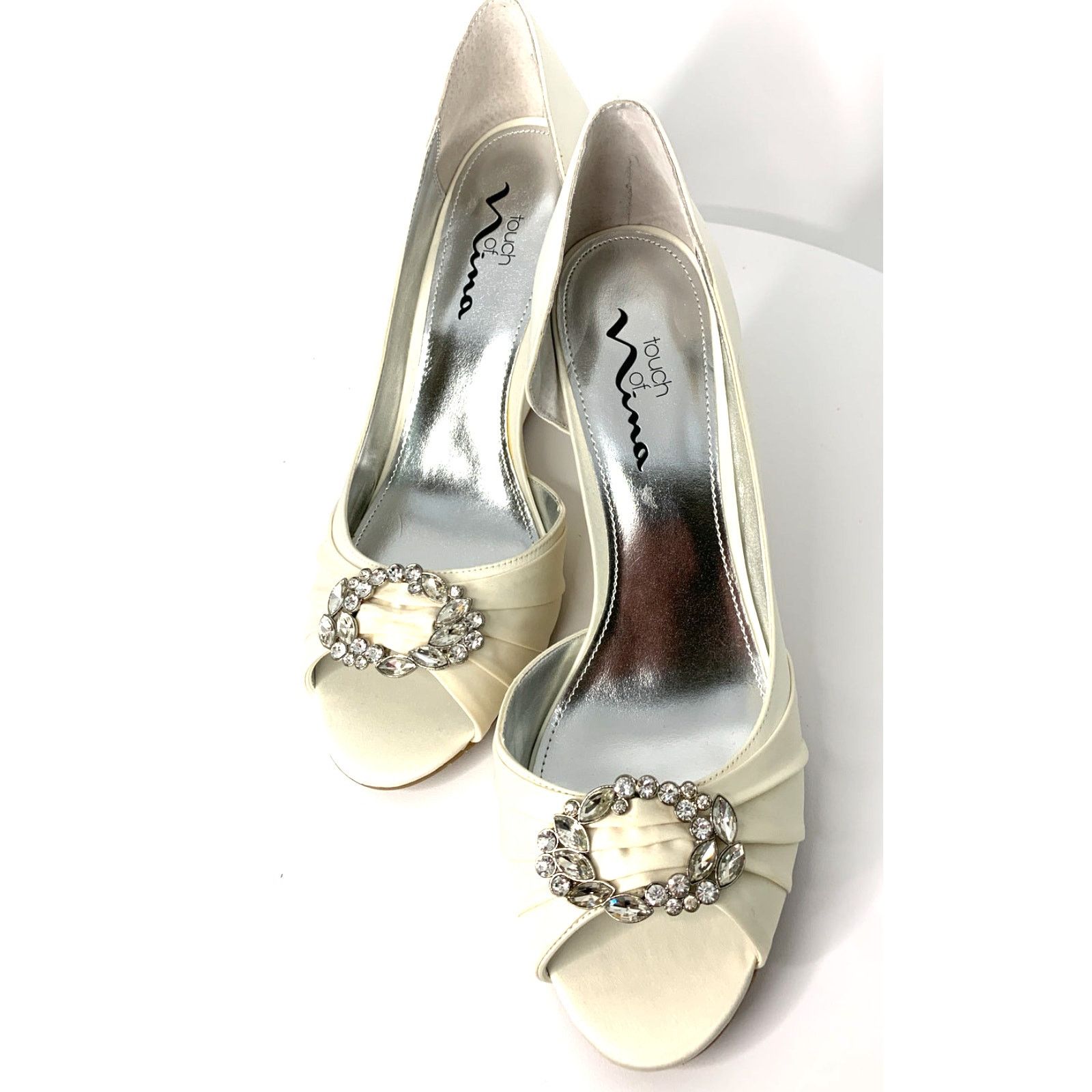 Other NINA Womens Satin d'Orsay Wedge Heels Shoes US Size 9.5- NIB Size US 9.5 / IT 39.5 - 5 Thumbnail