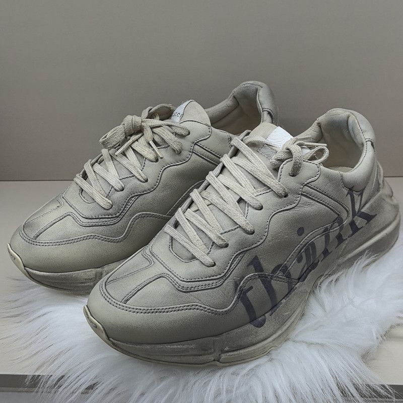 Gucci Gucci Rhyton Low-Top Dad Sneakers in Ivory - Size US 7.5 / EU 40-41 - 1 Thumbnail