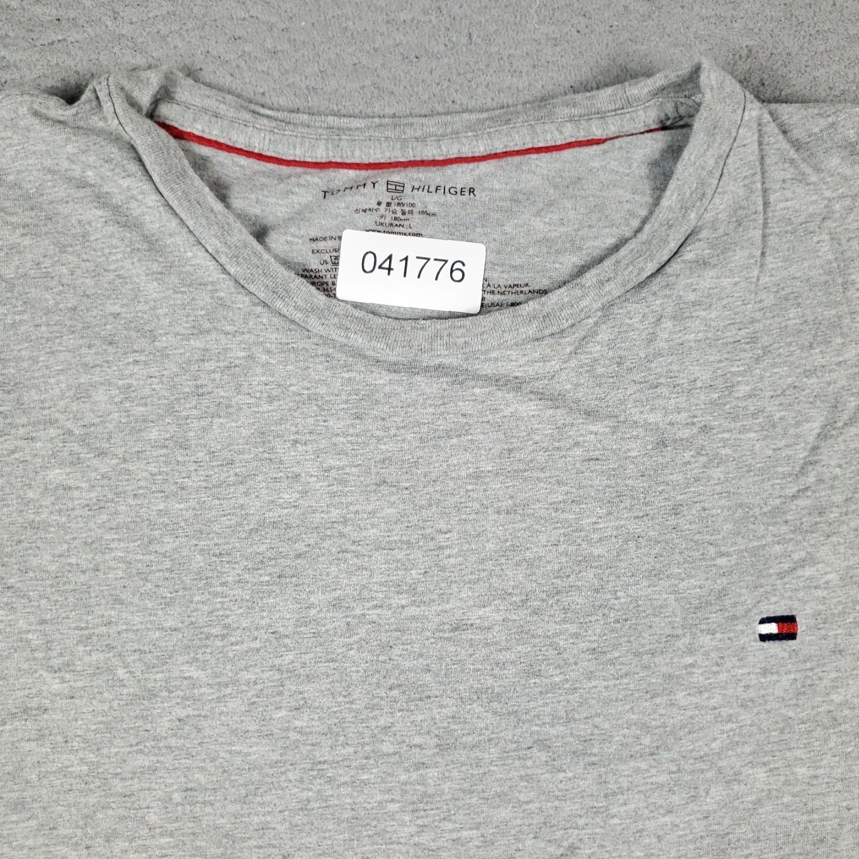 Tommy Hilfiger Tommy Hilfiger Gray T-Shirt Mens Large Casual Short Sleeve Cotton Regular Fit Classic Sports Size US L / EU 52-54 / 3 - 2 Thumbnail