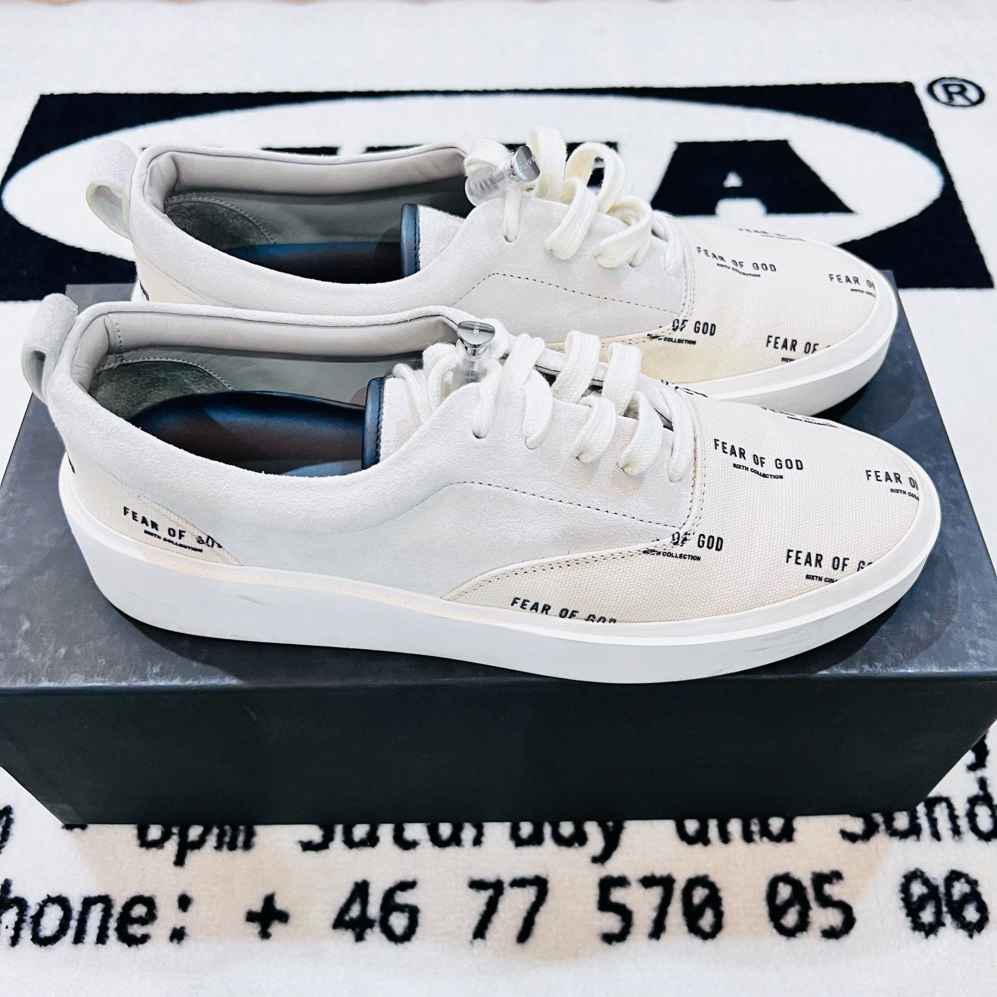 Fear of God Fear of God Grey 101 Allover Logo Print Low Top Sneakers Size US 8 / IT 38 - 4 Thumbnail