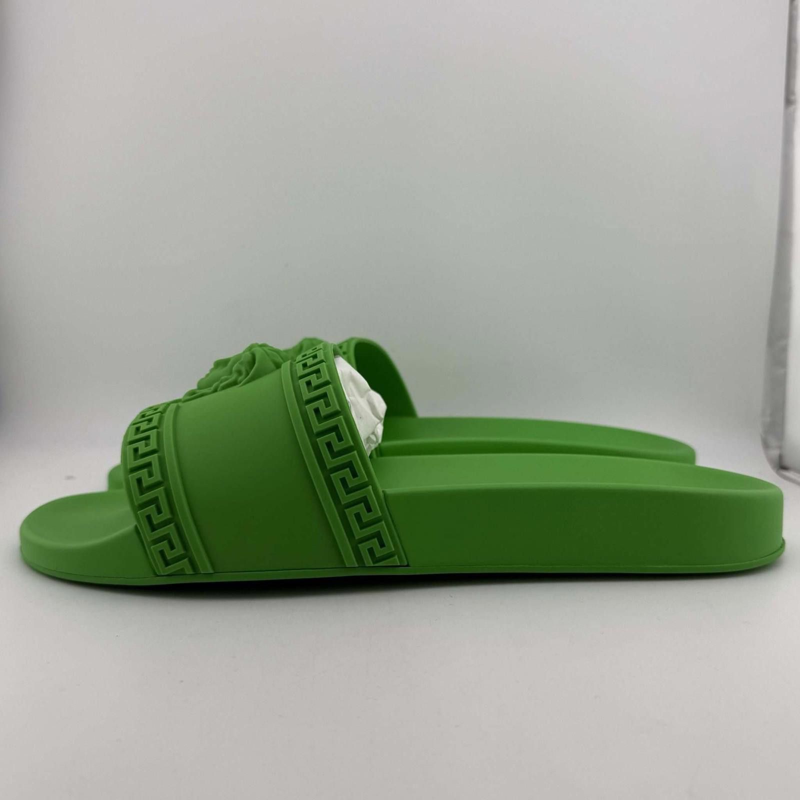 Versace Versace Pool Slide Gomma Lime Green 44 New with Box Size US 11 / EU 44 - 2 Thumbnail