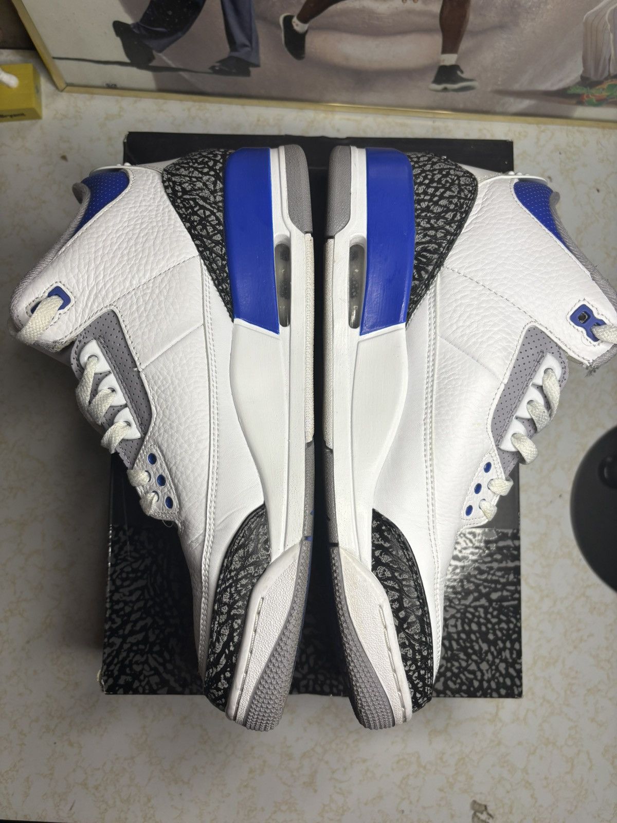 Jordan Brand Air Jordan 3 Retro Racer Blue Size US 11 / EU 44 - 3 Thumbnail