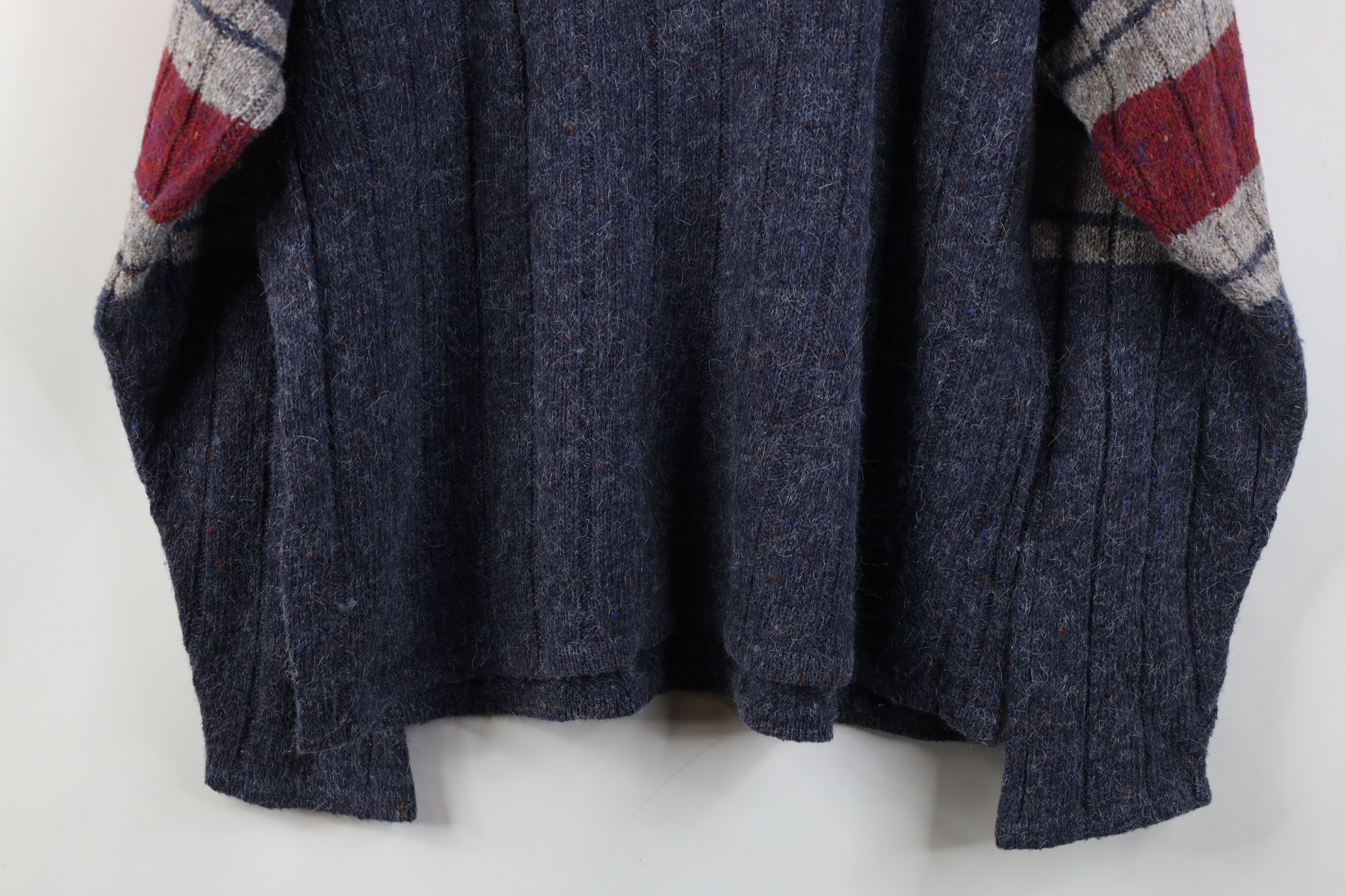 Vintage Vintage 90s Streetwear Fleck Wool Blend Knit Striped Sweater Size US M / EU 48-50 / 2 - 10 Thumbnail
