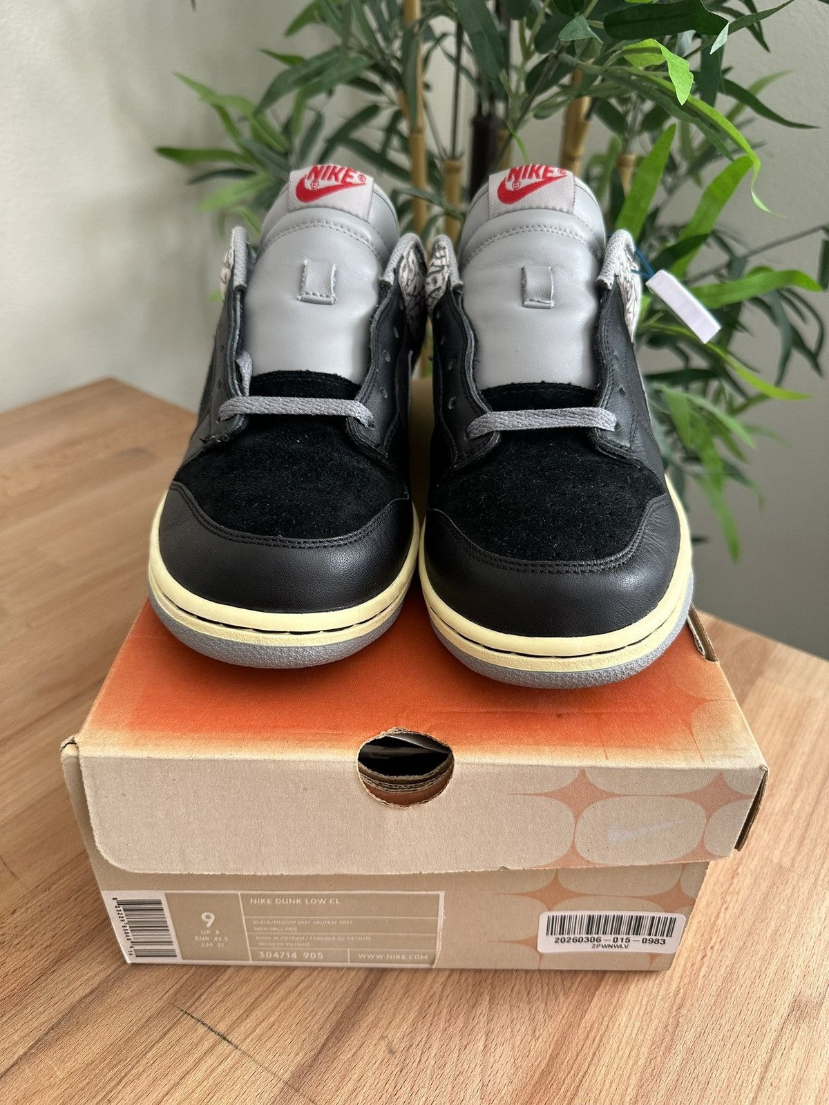 Nike Nike Dunk Low CL Jordan Pack Black Cement Size US 9 / EU 42 - 2 Thumbnail