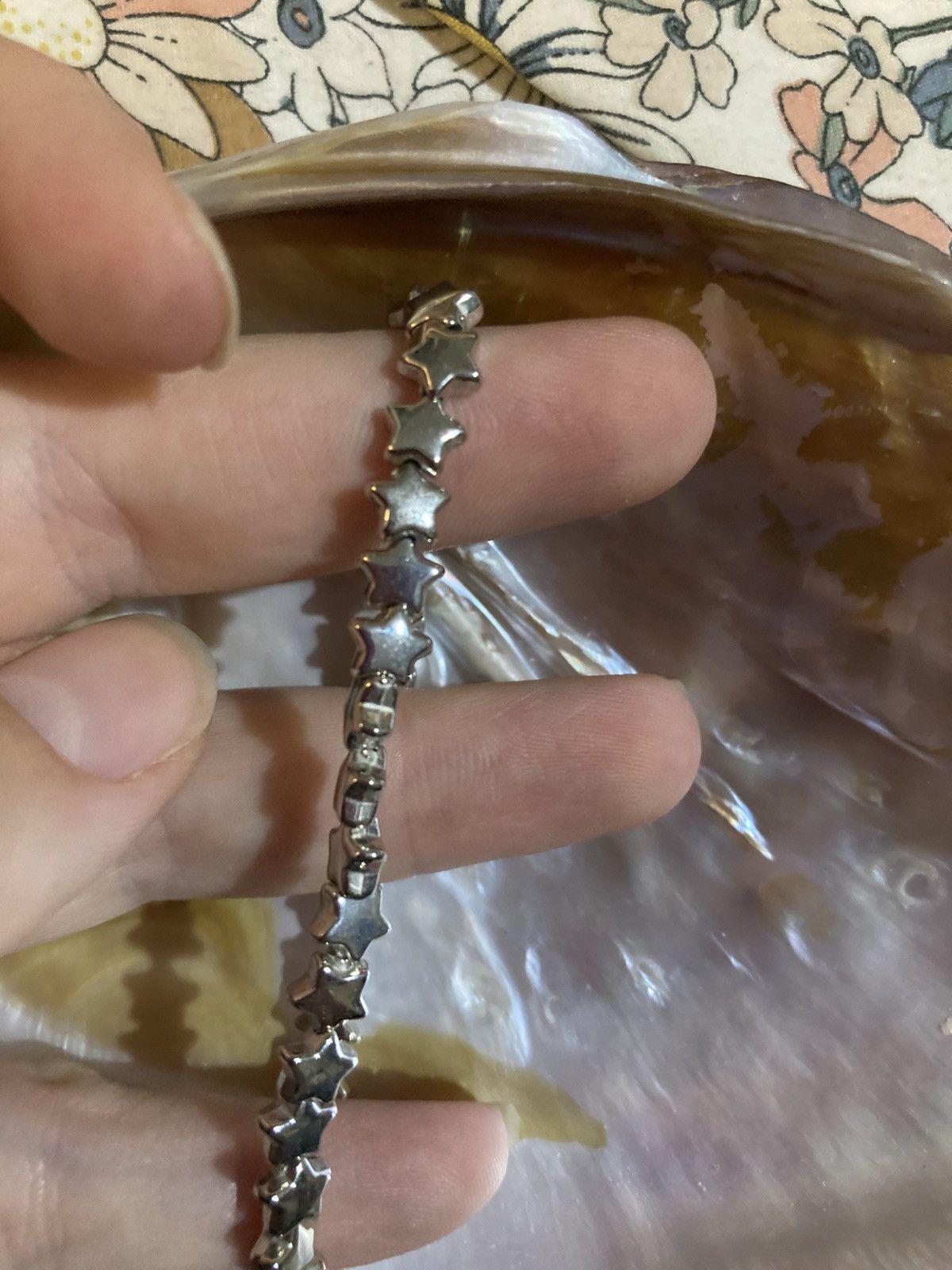 Other Silver coloured star beaded bracelet Size ONE SIZE - 2 Thumbnail