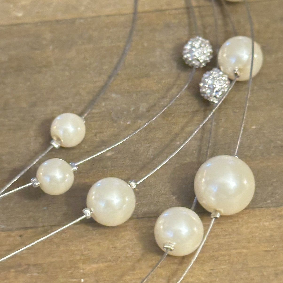 Ann Taylor Ann Taylor multi strand floating pearl necklace Size ONE SIZE - 4 Thumbnail