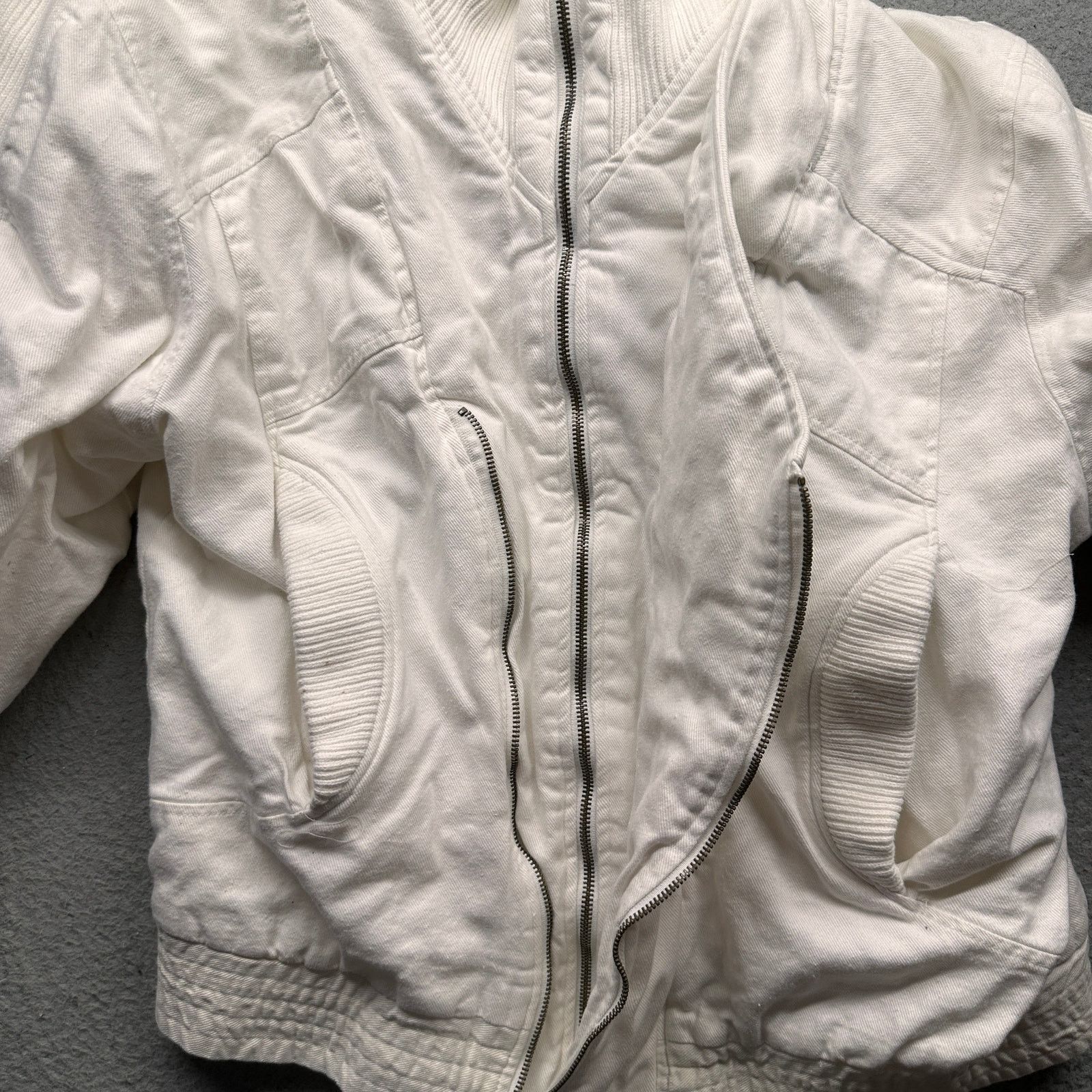 Mirage VTG Mirage White Aviator Bomber Flight Jacket Women Medium Size M / US 6-8 / IT 42-44 - 12 Thumbnail