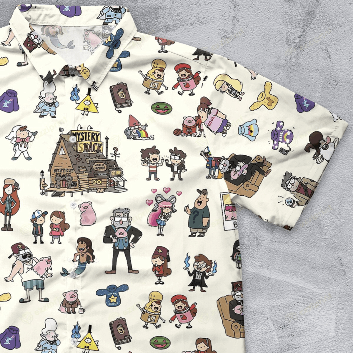 Designer × The Unbranded Brand Mystery Shack Gravity Falls Button Down Shirt Size US M / EU 48-50 / 2 - 1 Thumbnail