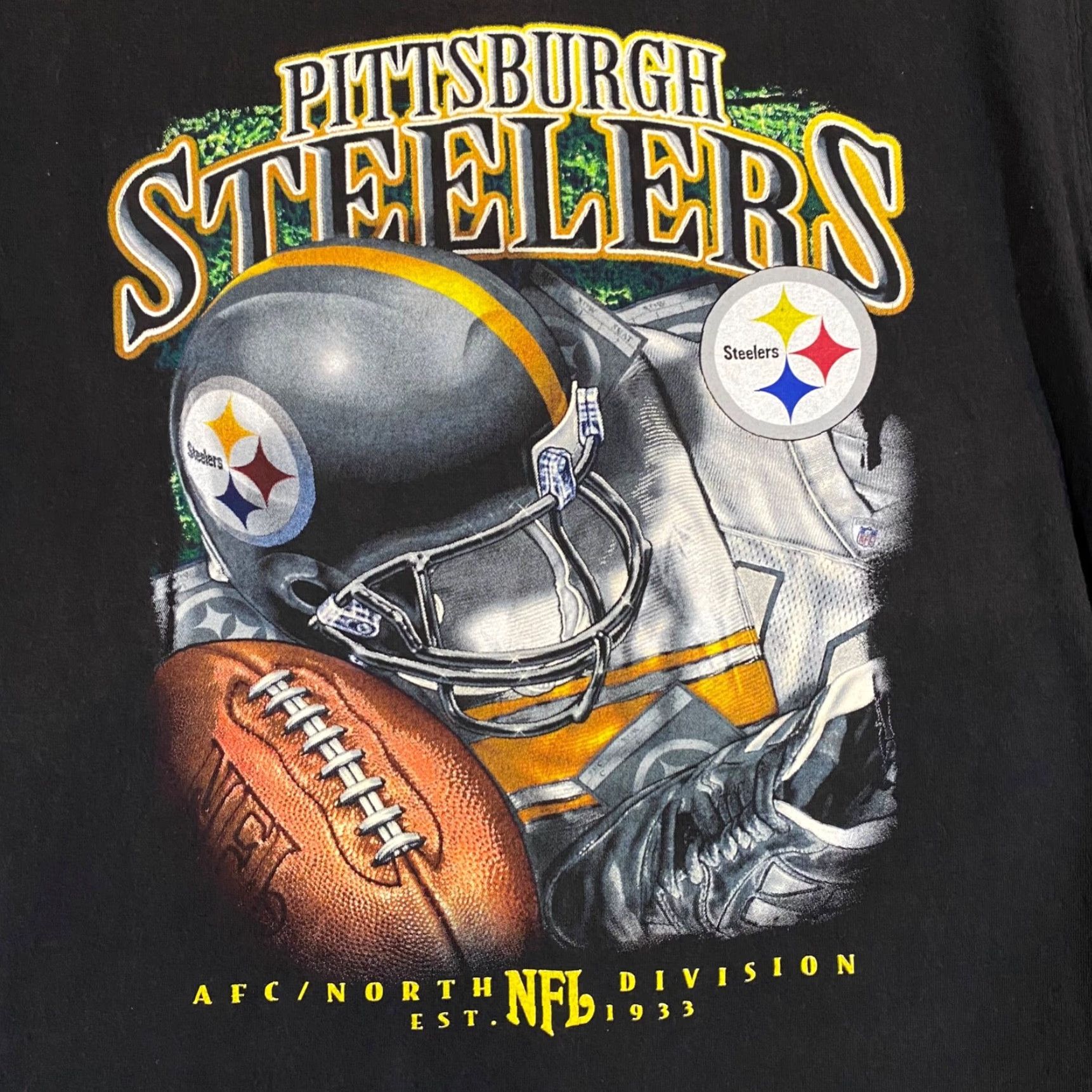 NFL Pittsburgh Steelers Shirt Mens M/L Black Football Tee Short Sleeve NFL AFC North Logo Shirt Mens Black NFL Steelers Tee Size US M / EU 48-50 / 2 - 2 Thumbnail