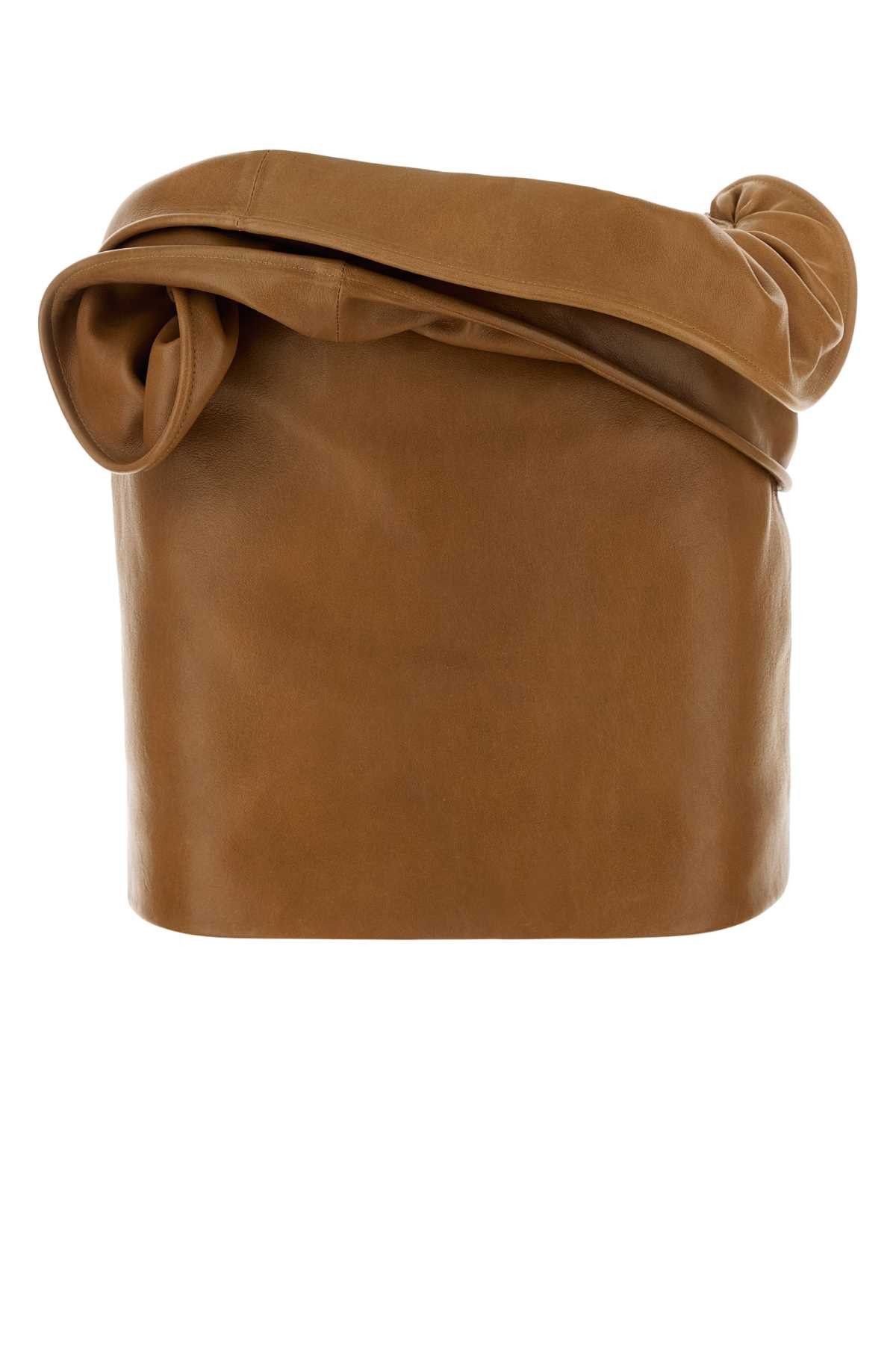 Magda Butrym Camel Leather Mini Skirt Size 27" / US 4 / IT 40 - 1 Thumbnail