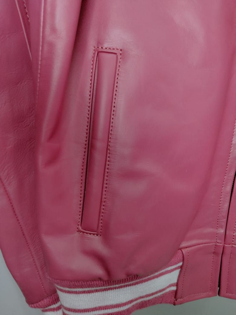 Other ✨Wleti Pink Sheep Leather Bomber Jacket — Women’s✨ Size M / US 6-8 / IT 42-44 - 7 Thumbnail
