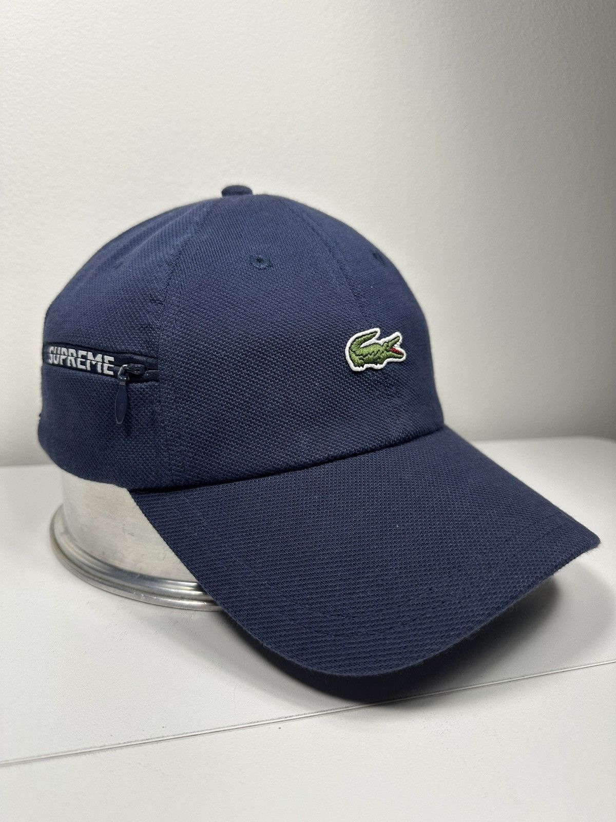 Lacoste × Supreme Supreme Lacoste Pique 6-Panel Cap Hat Size ONE SIZE - 3 Thumbnail
