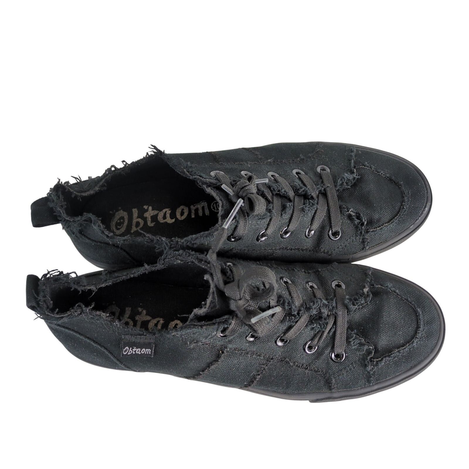 Other Obtaom Low Top Black Canvas Monochrome Sneakers Women's 10 Size US 10 / IT 40 - 9 Thumbnail