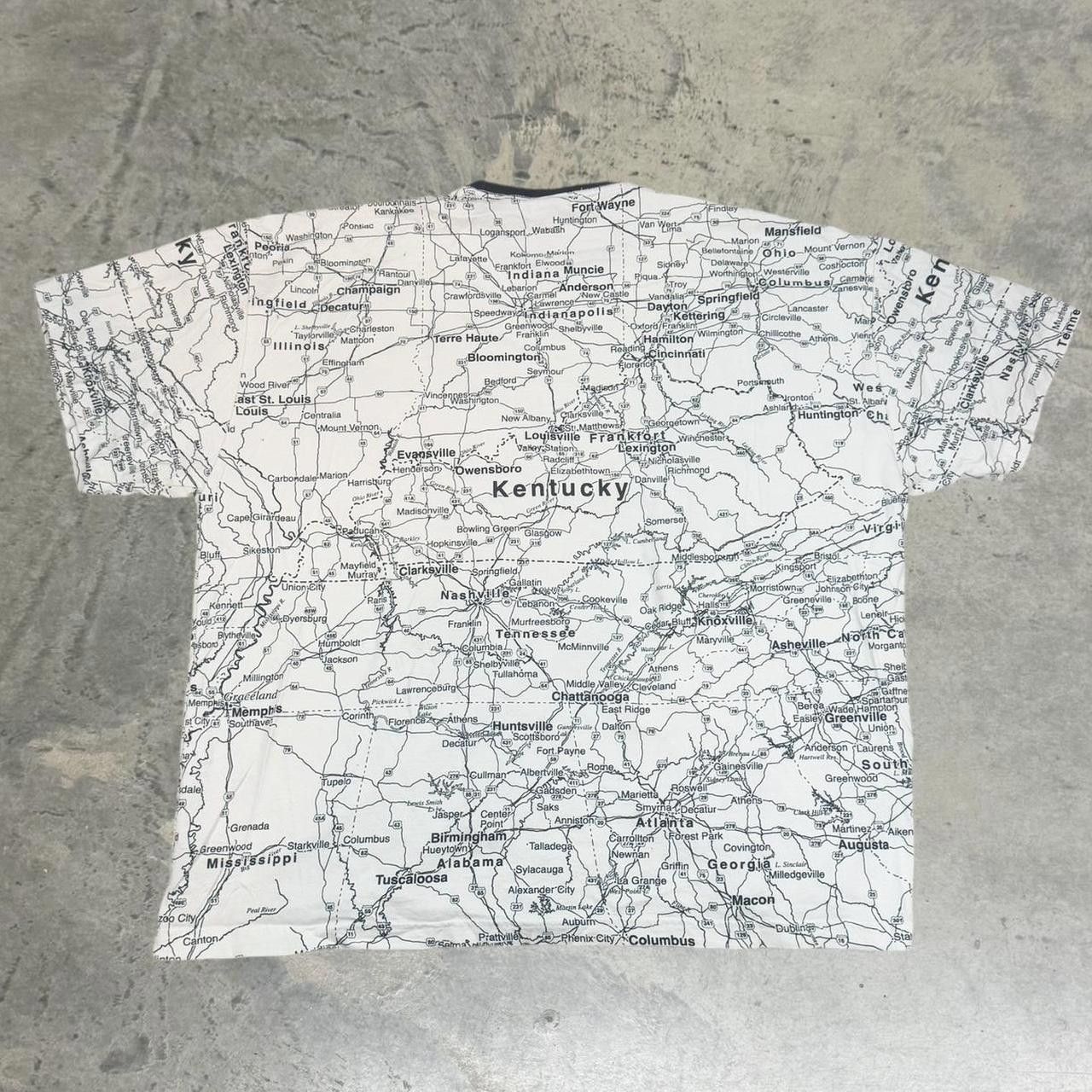 Japanese Brand × Vintage Vintage 90s State of Mine Kentucky Map AOP T-Shirt Size US XXL / EU 58 / 5 - 4 Thumbnail