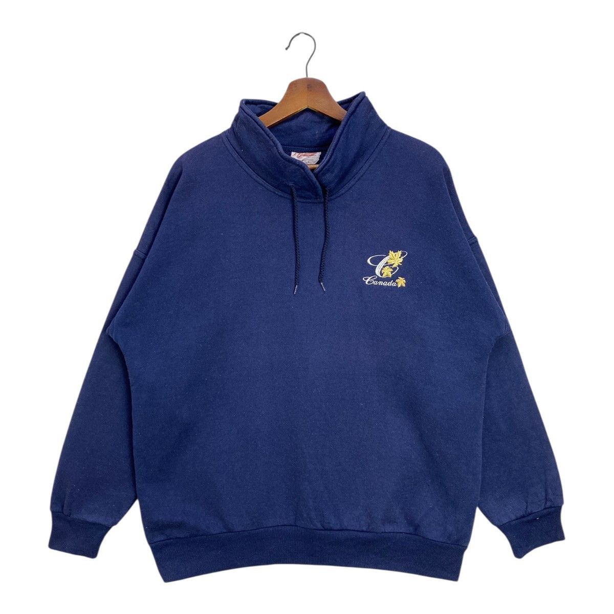 Vintage Canada Sweatshirt Made In Canada Blue Size S Fits L