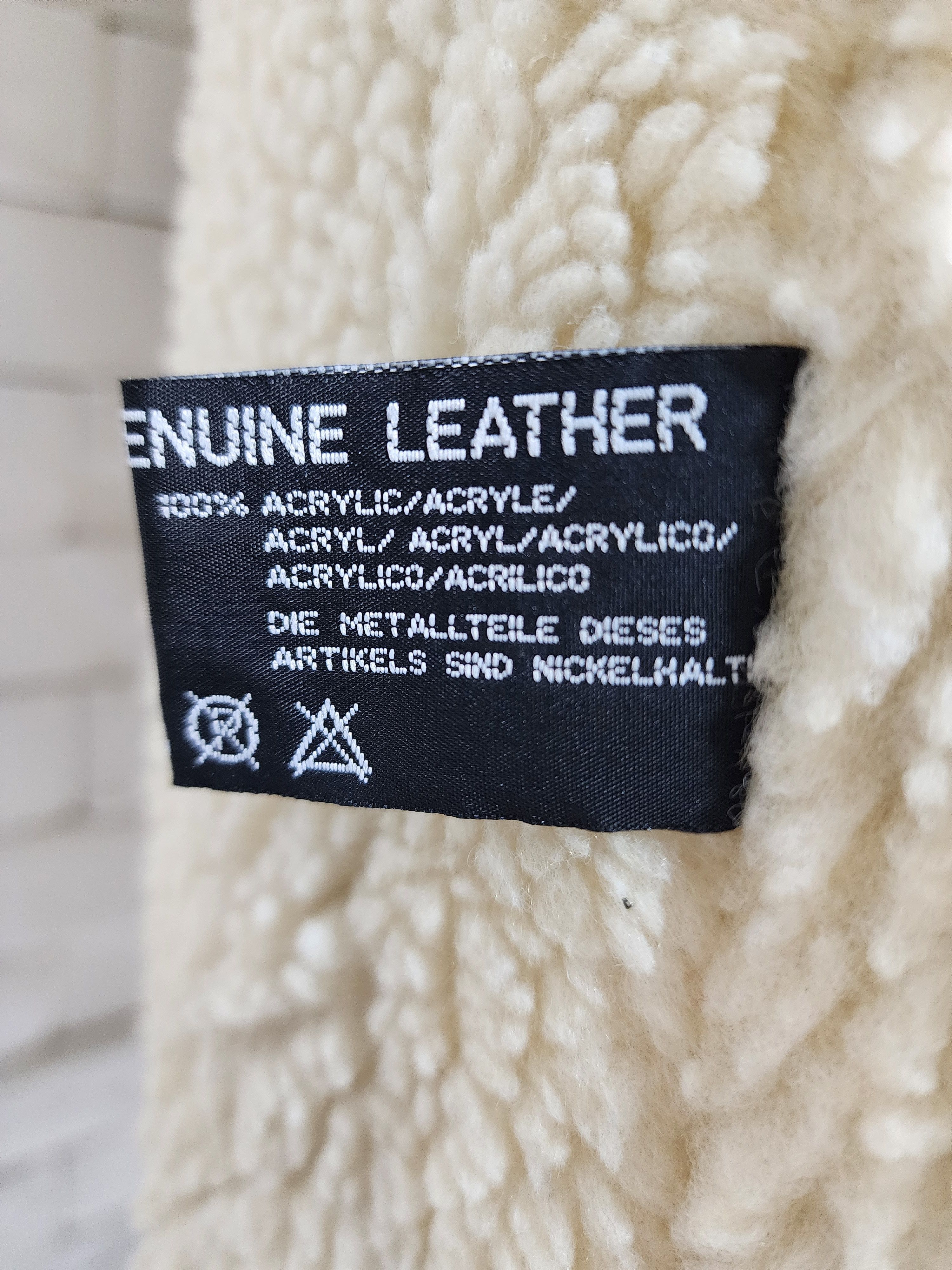 Genuine Leather Brown Women's Fur Jacket: Women's Vintage Button Coat Size XL / US 12-14 / IT 48-50 - 10 Thumbnail