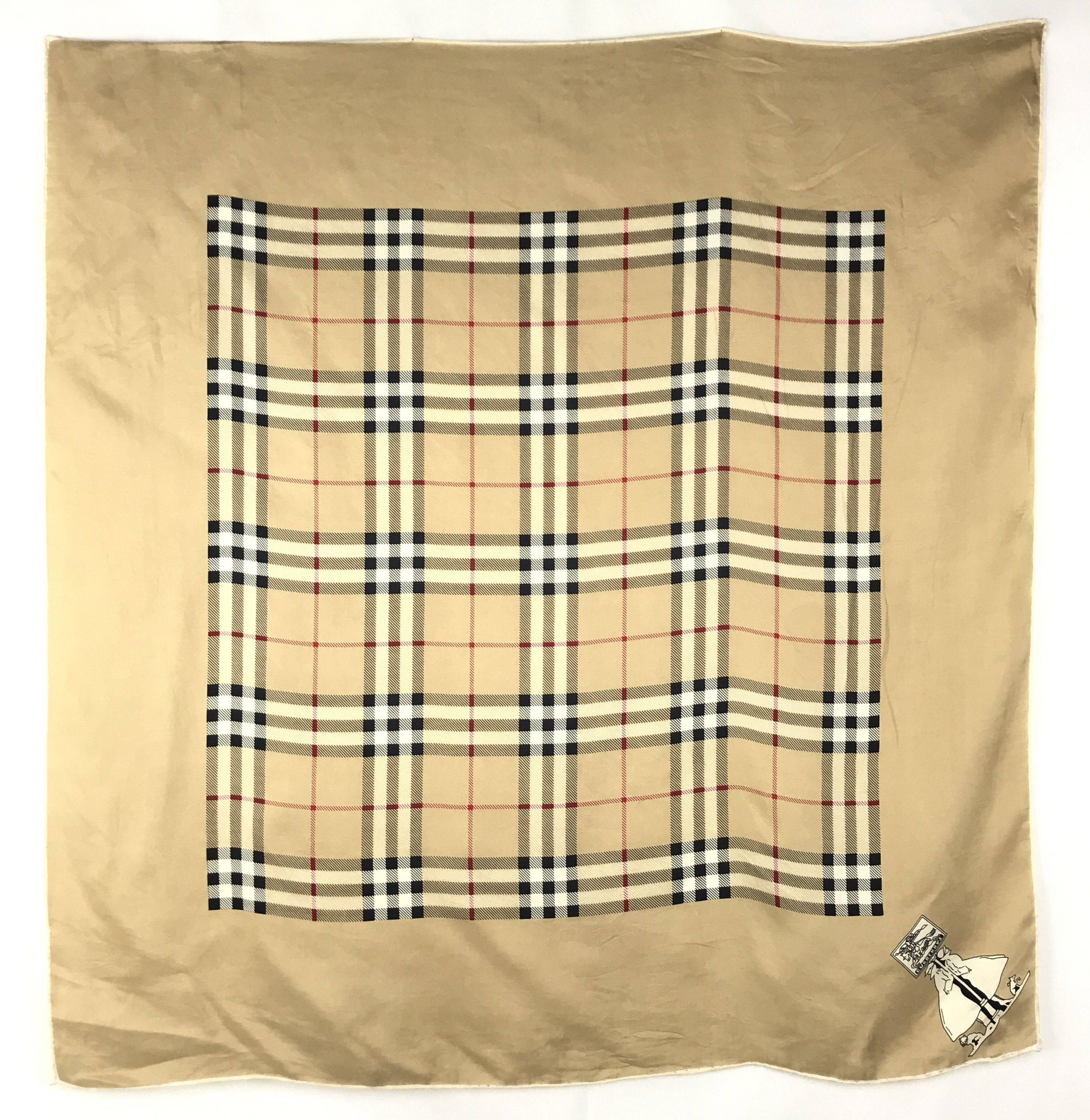 Vintage Burberry Novacheck Silk Scarf