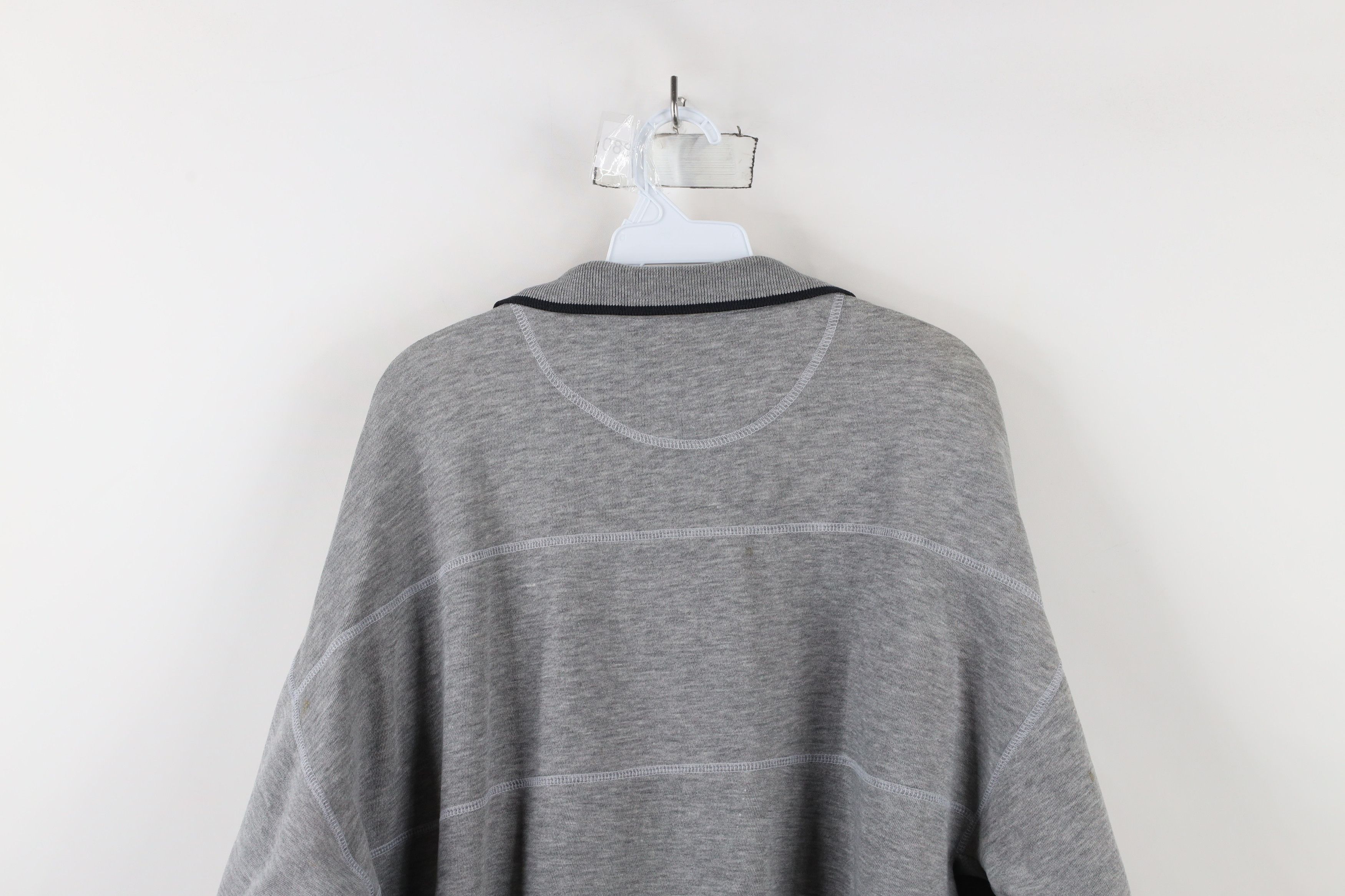Vintage Vintage 90s Streetwear Striped Collared Pullover Sweatshirt Size US L / EU 52-54 / 3 - 16 Thumbnail