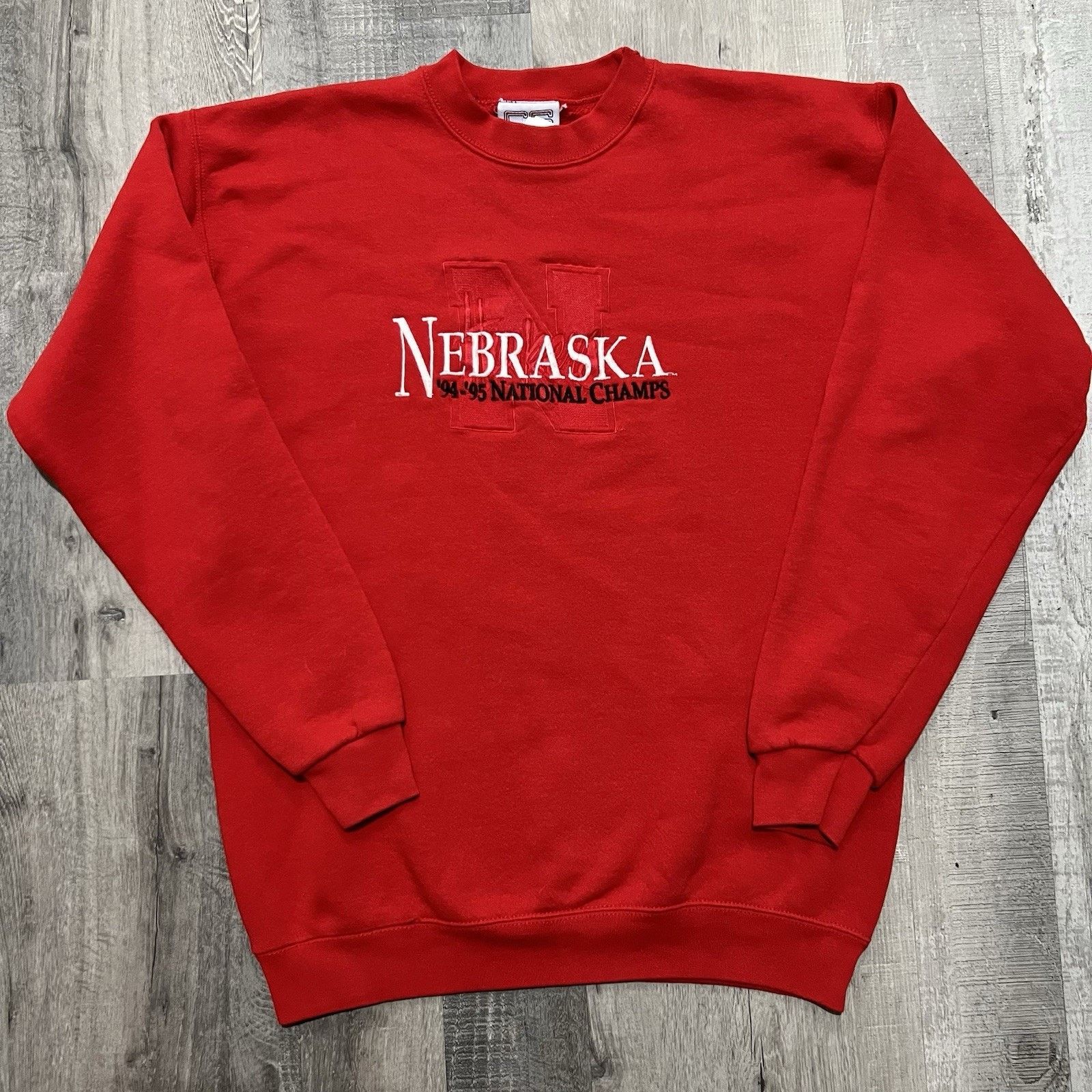 Vintage VTG Nebraska Cornhuskers 94-95 Huskers College Sweatshirt Size US L / EU 52-54 / 3 - 1 Thumbnail