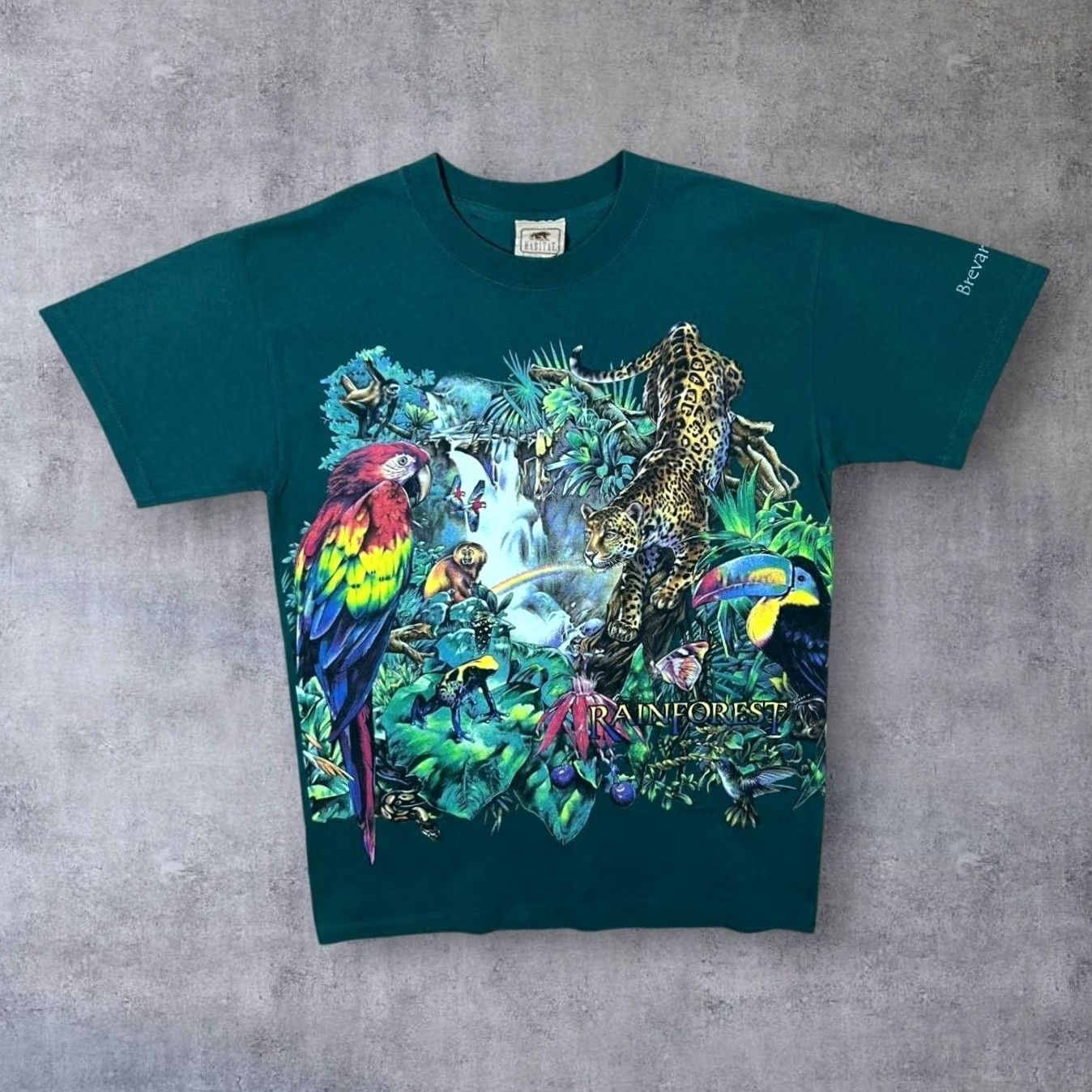 Habitat VINTAGE Habitat T-Shirt Green 90s Brevard Zoo Rainforest Wildlife Tourist Graphic M Men Shirt Short Sleeve Community Canada Size US M / EU 48-50 / 2 - 2 Thumbnail