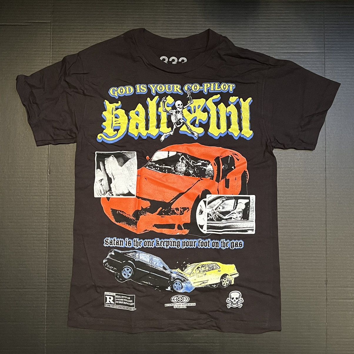 Half Evil Half Evil 333 God Is Your Co-Pilot T-Shirt - Black SM Size US S / EU 44-46 / 1 - 1 Preview
