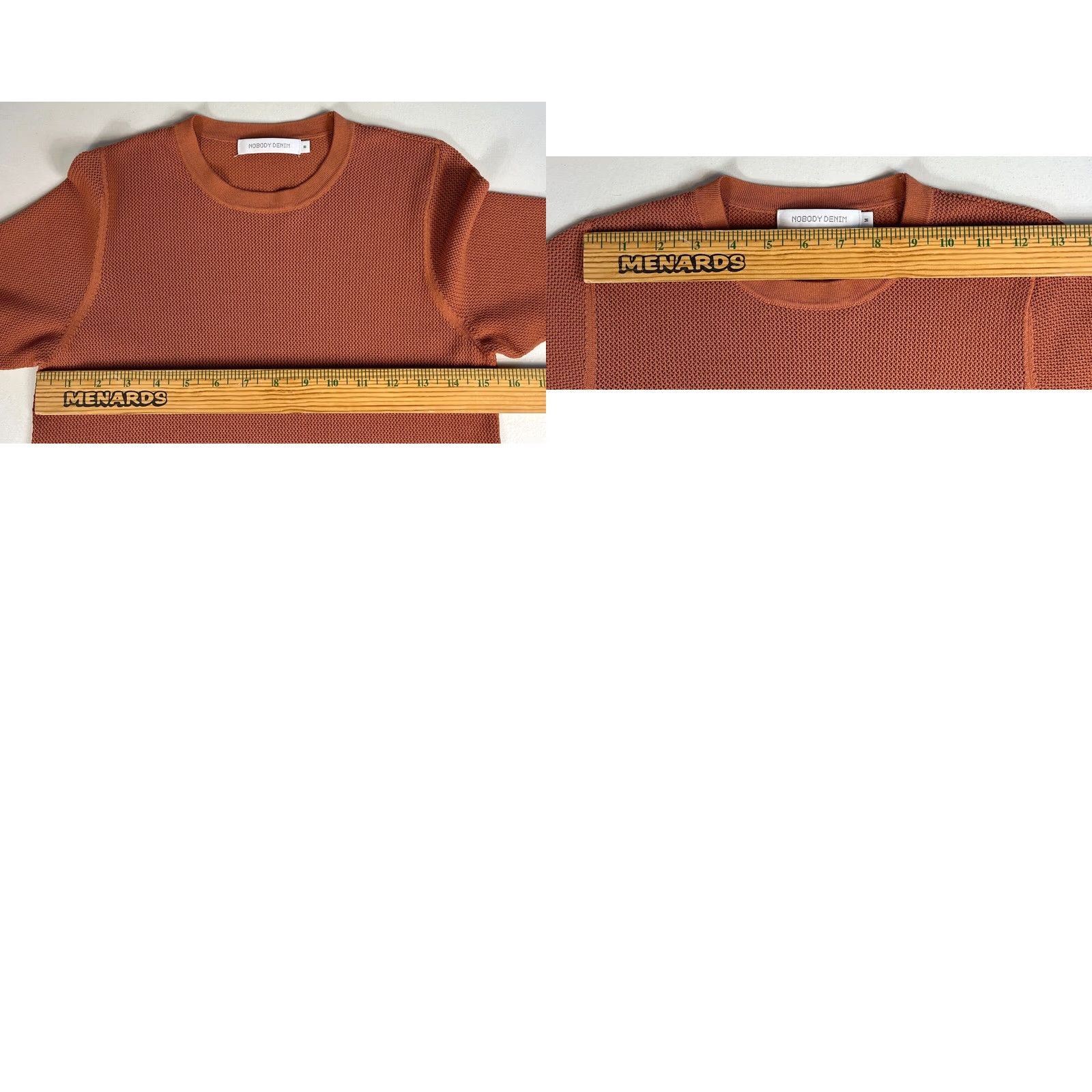 Nobody Denim Nobody Denim Edie Open Knit Top T-Shirt Women’s Terra M Short Sleeve Round Neck Pullover Lightweight Vintage/Pre-owned Size M / US 6-8 / IT 42-44 - 8 Thumbnail