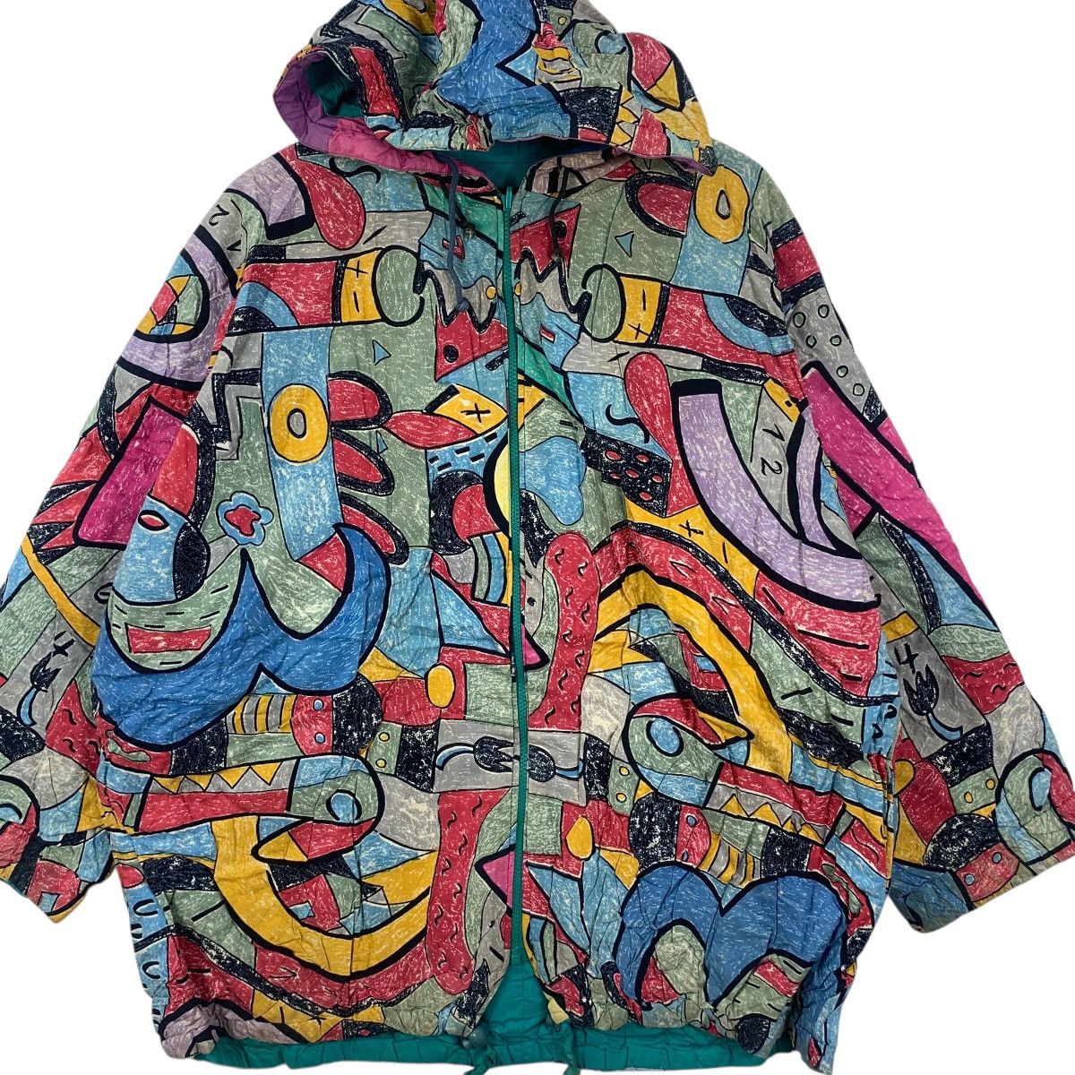 Vintage Vintage TGM PICASSO Over Print Abstract Painting Jacket Size XXL / US 16-18 / IT 52-54 - 4 Thumbnail