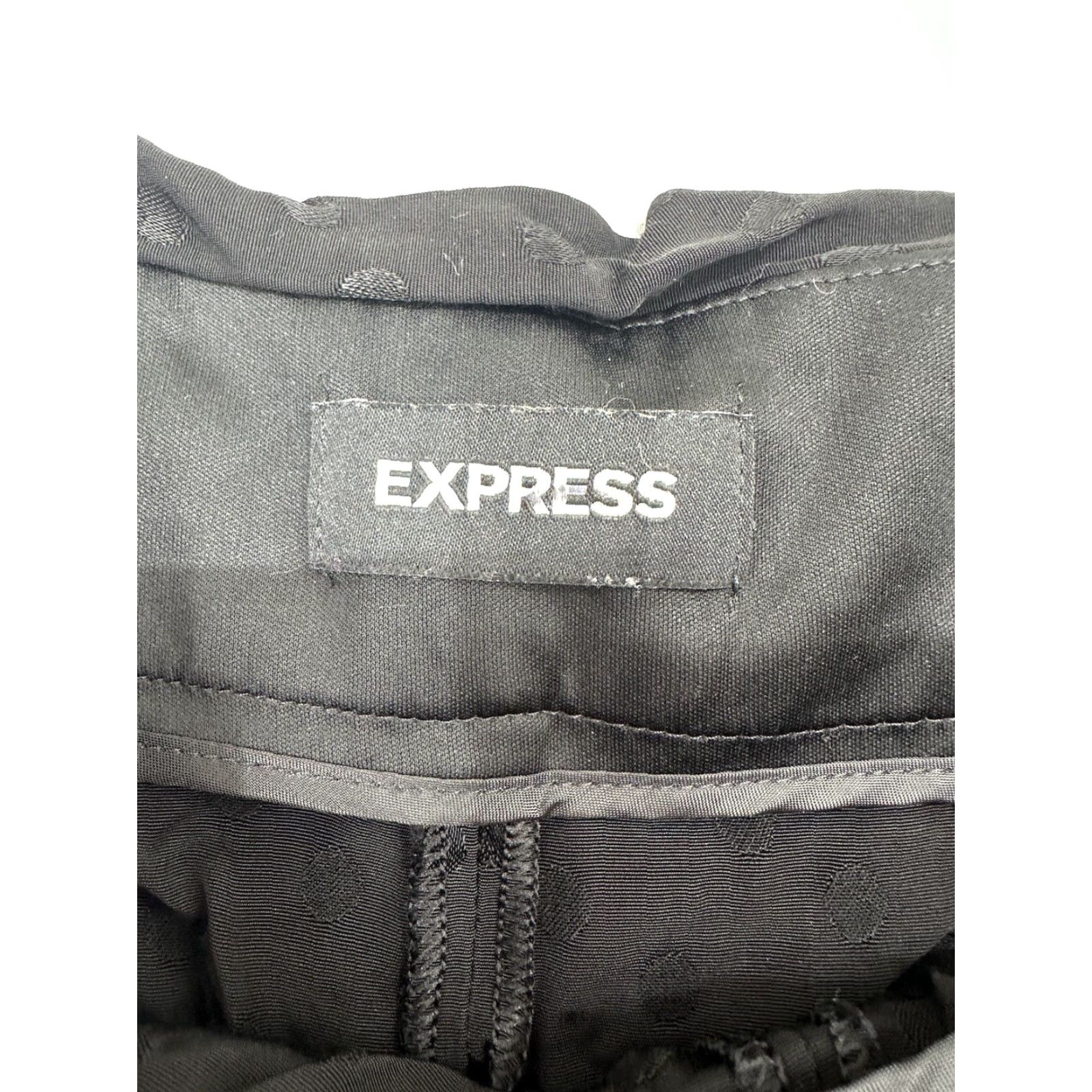 Express Express Womens Shorts Size 2 Midi High Rise Black Polka Dotted Belted Shirt? Size 26" / US 2 / IT 38 - 5 Thumbnail