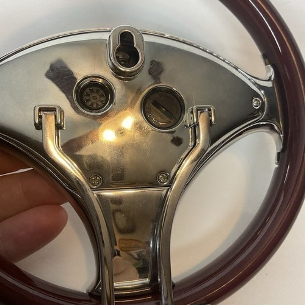 J.M. Weston Vintage Weston Chrome and Steering Wheel Desk Clock 6" FLAW Size ONE SIZE - 5 Thumbnail