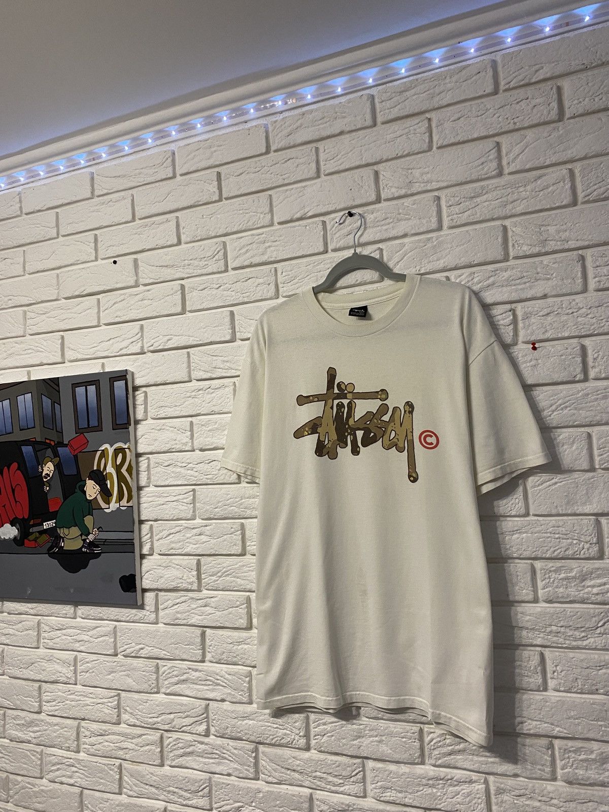 Other Vintage Tshirt STUSSY CAMO SPELL OUT LOGO Size US L / EU 52-54 / 3 - 1 Thumbnail