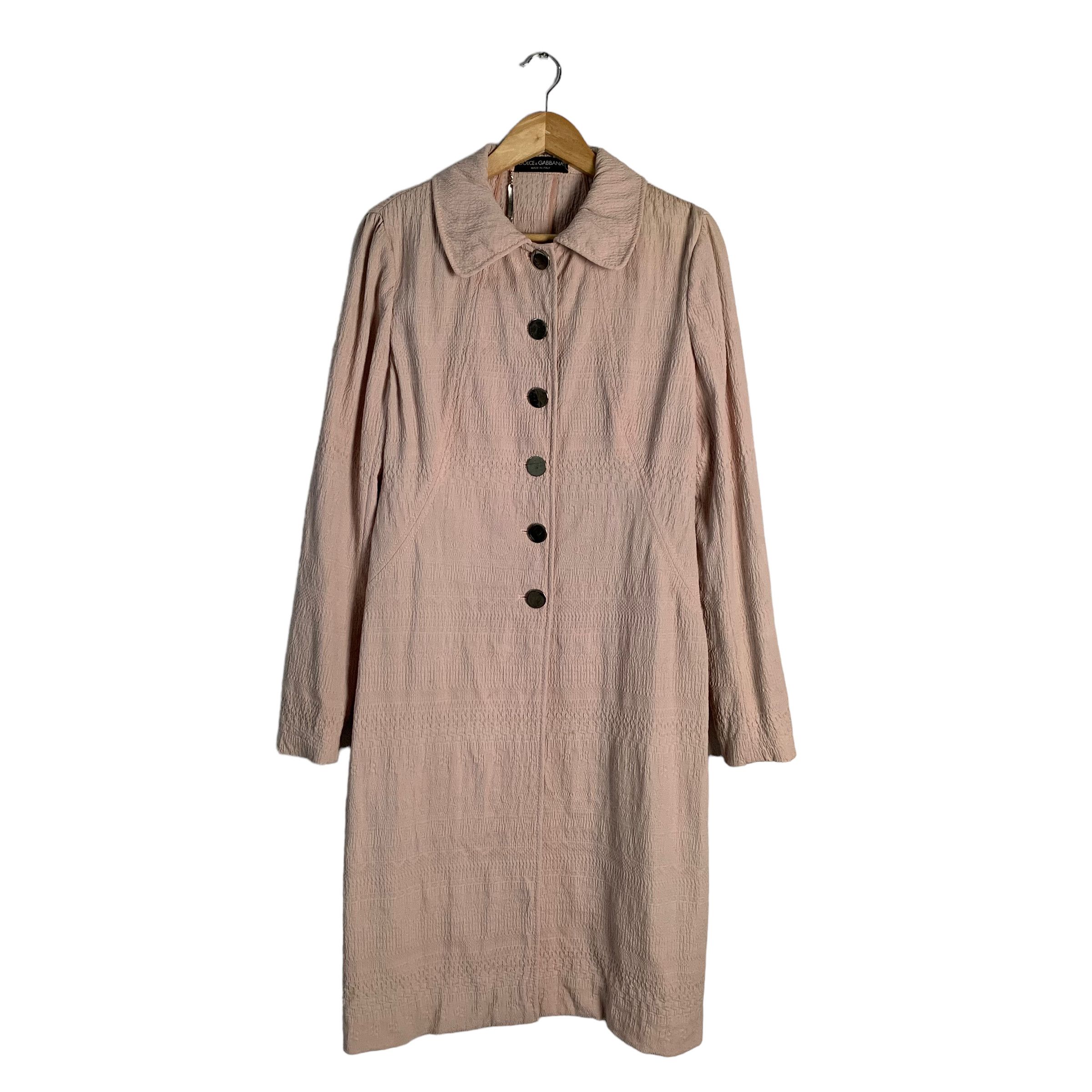 image of Dolce Gabbana Women Long Jacket in Pink (Size Large)