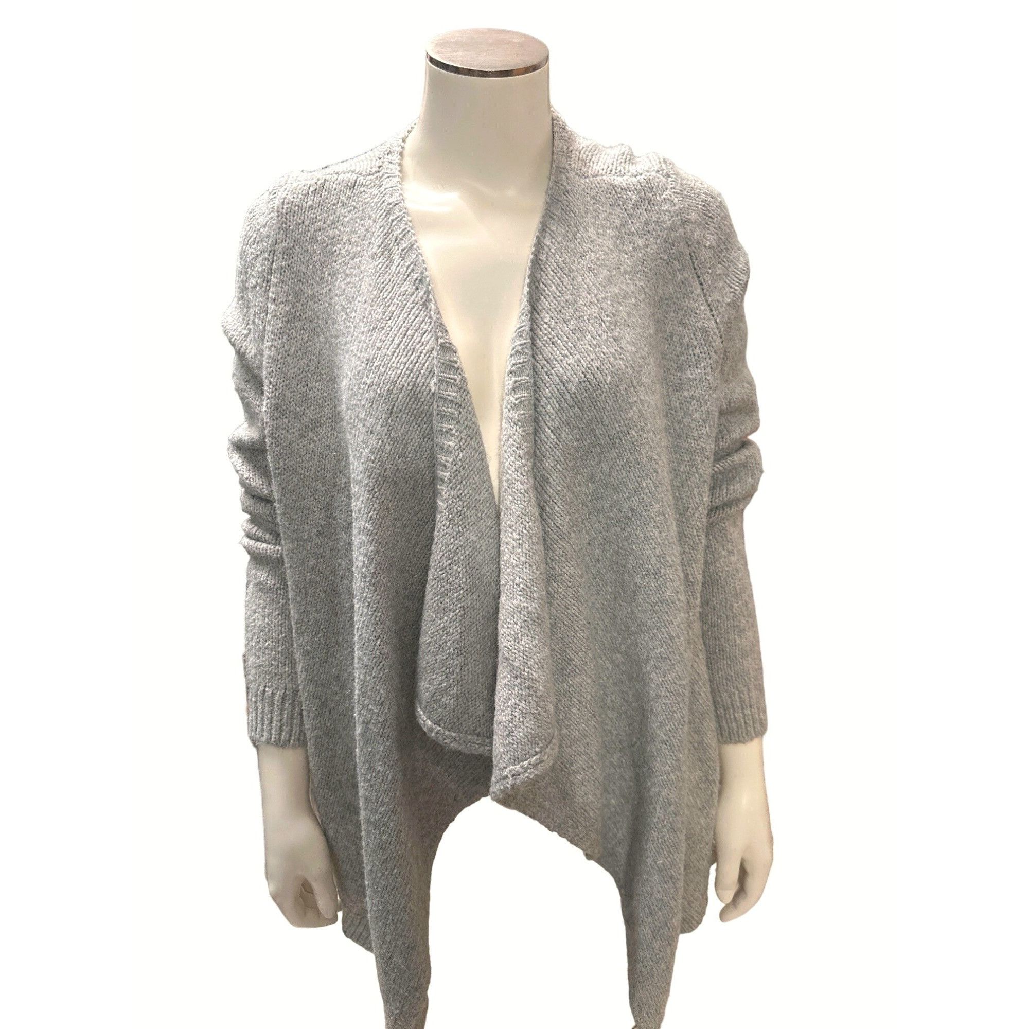 Abercrombie & Fitch Abercrombie Kids Size 15 Gray Girl Draped Waterfall Cardigan Size L / US 10 / IT 46 - 2 Thumbnail
