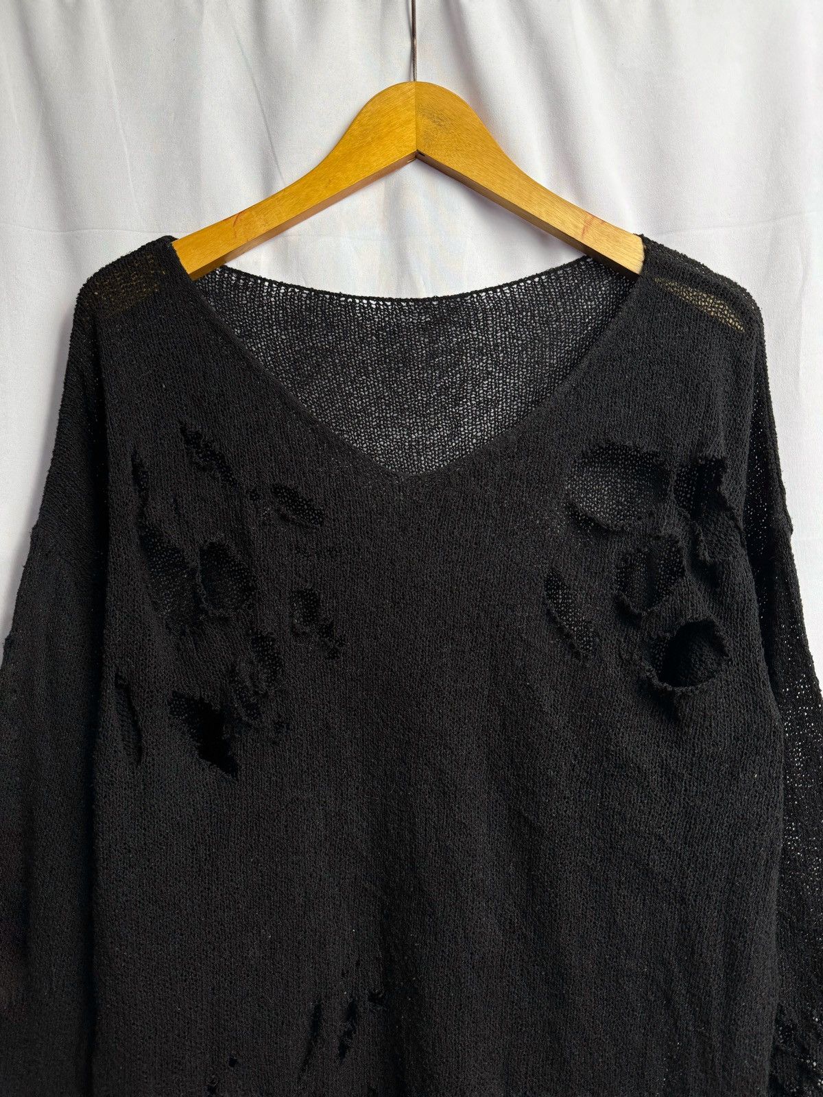 Japanese Brand Distressed Japanese Open Knit archive style Size US L / EU 52-54 / 3 - 4 Thumbnail
