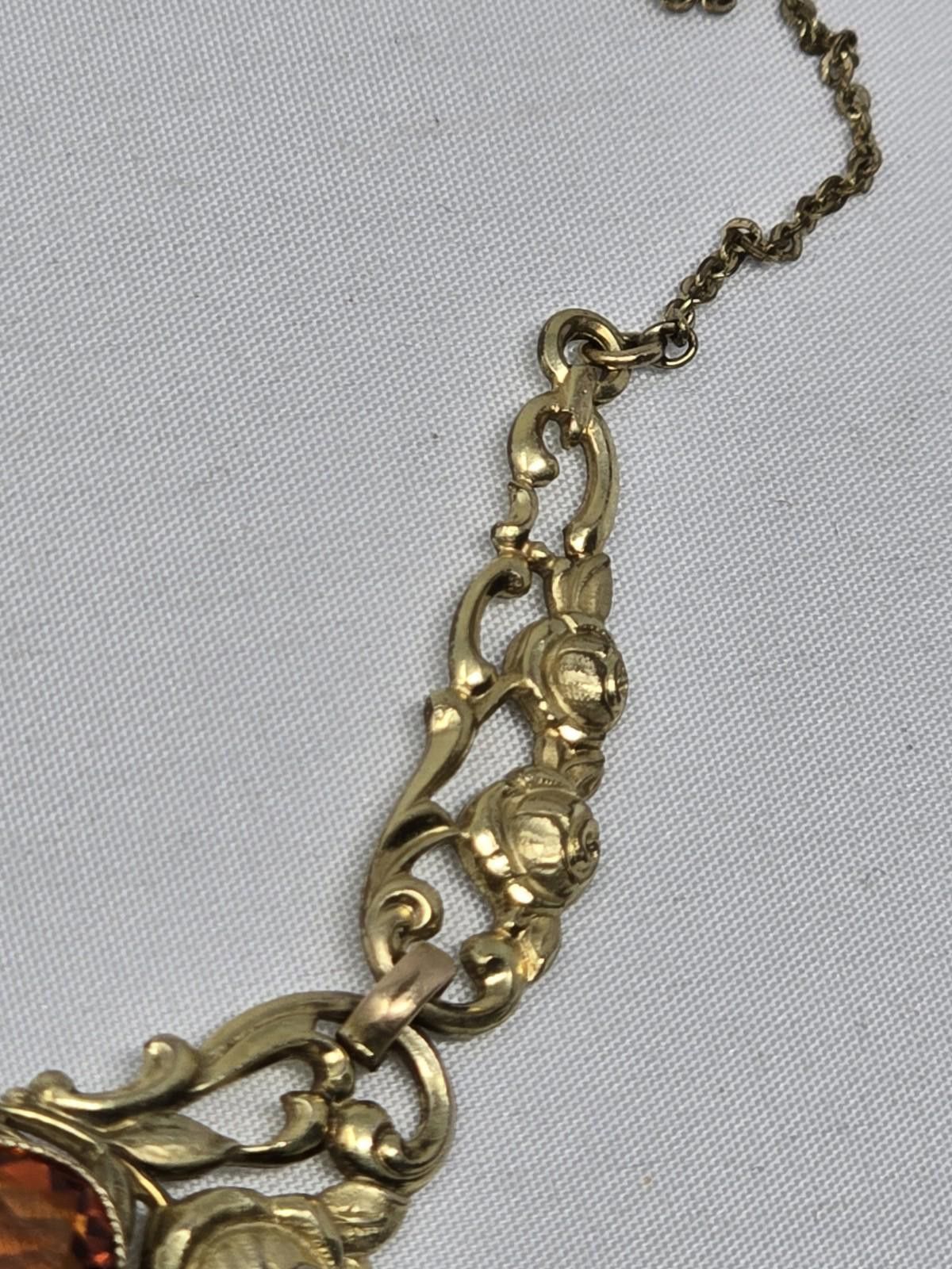 Other Antique Oresto Gold-Plated Necklace – Rose & Leaf Motif Size ONE SIZE - 6 Thumbnail